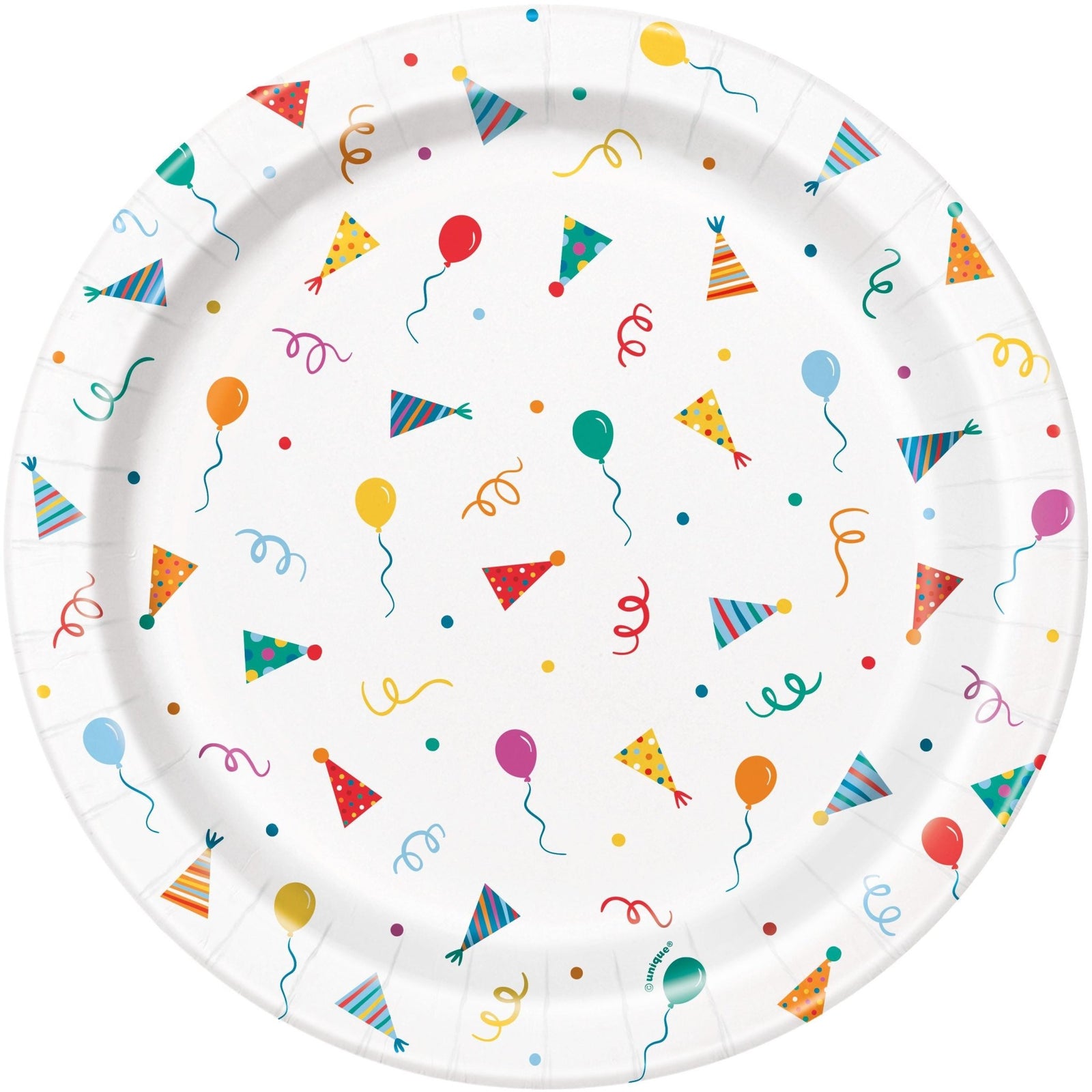 Party Hat & Balloon Dinner Plates 8ct - Stesha Party