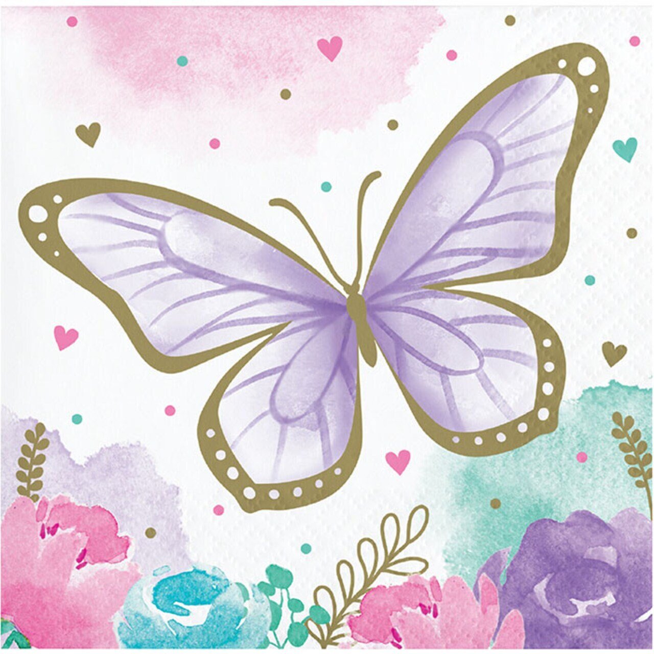 Pastel Butterfly Napkins 16ct - Stesha Party