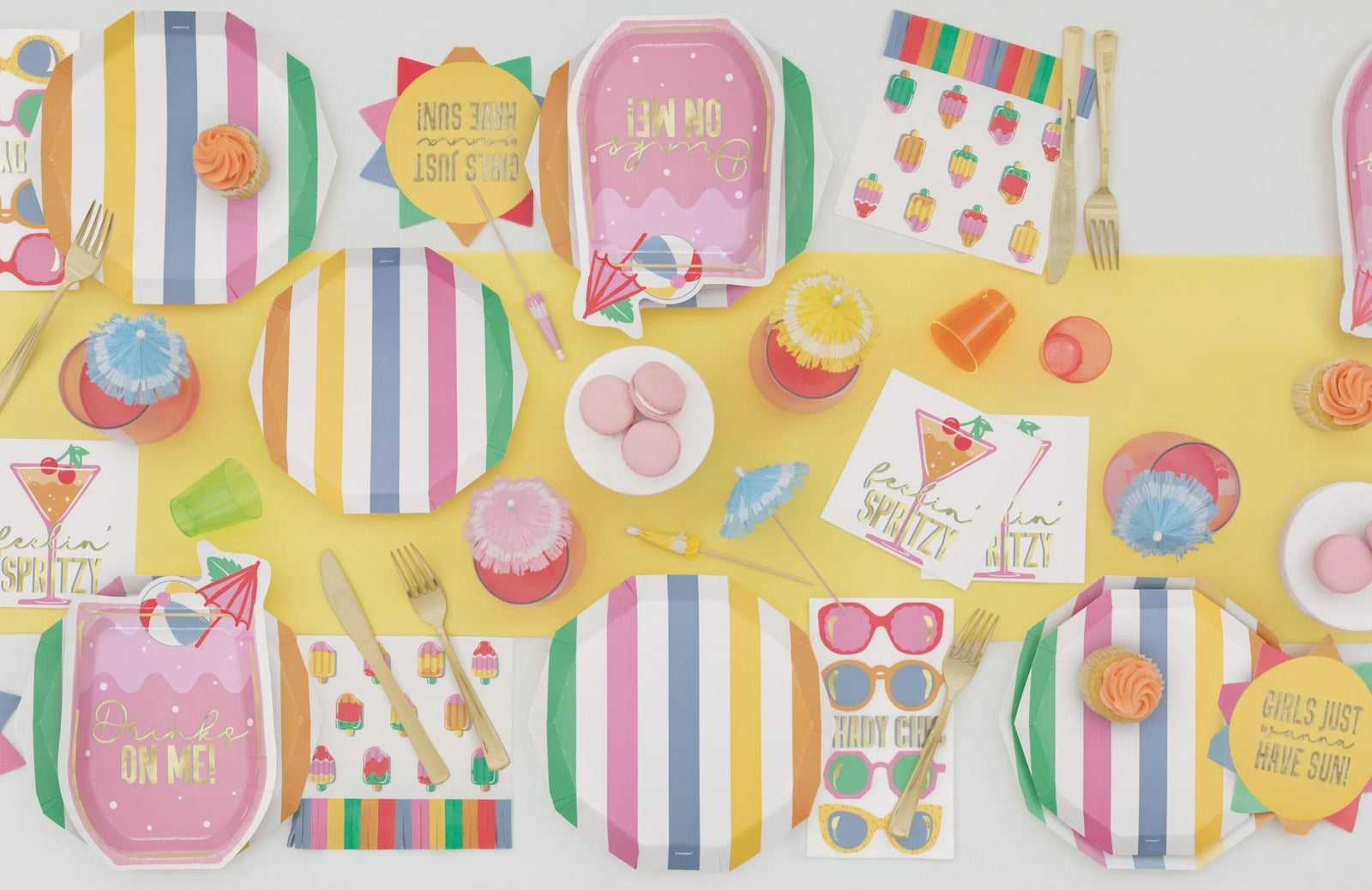 Pastel Drink Umbrellas Cocktail Picks 25ct - Stesha Party