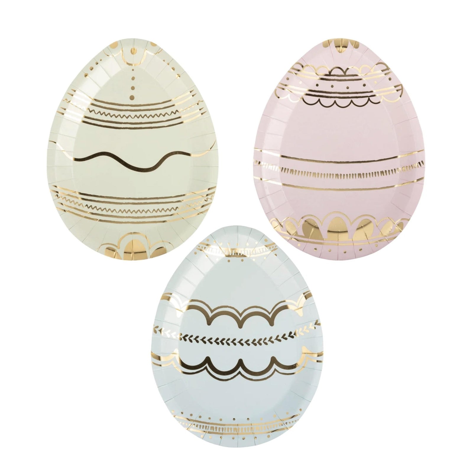 Pastel Easter Egg Plates 9ct - Stesha Party