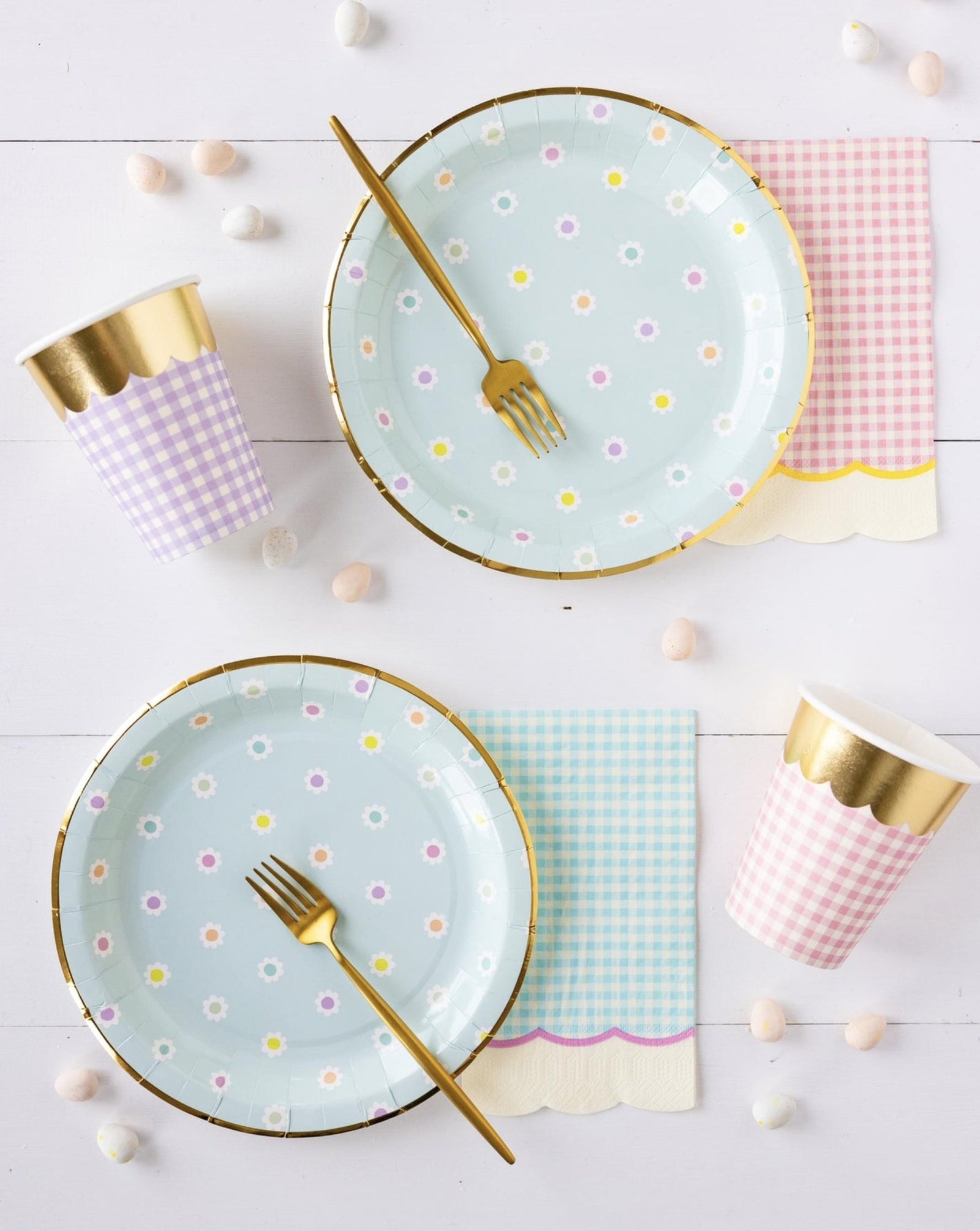 Pastel Gingham Napkins - Stesha Party