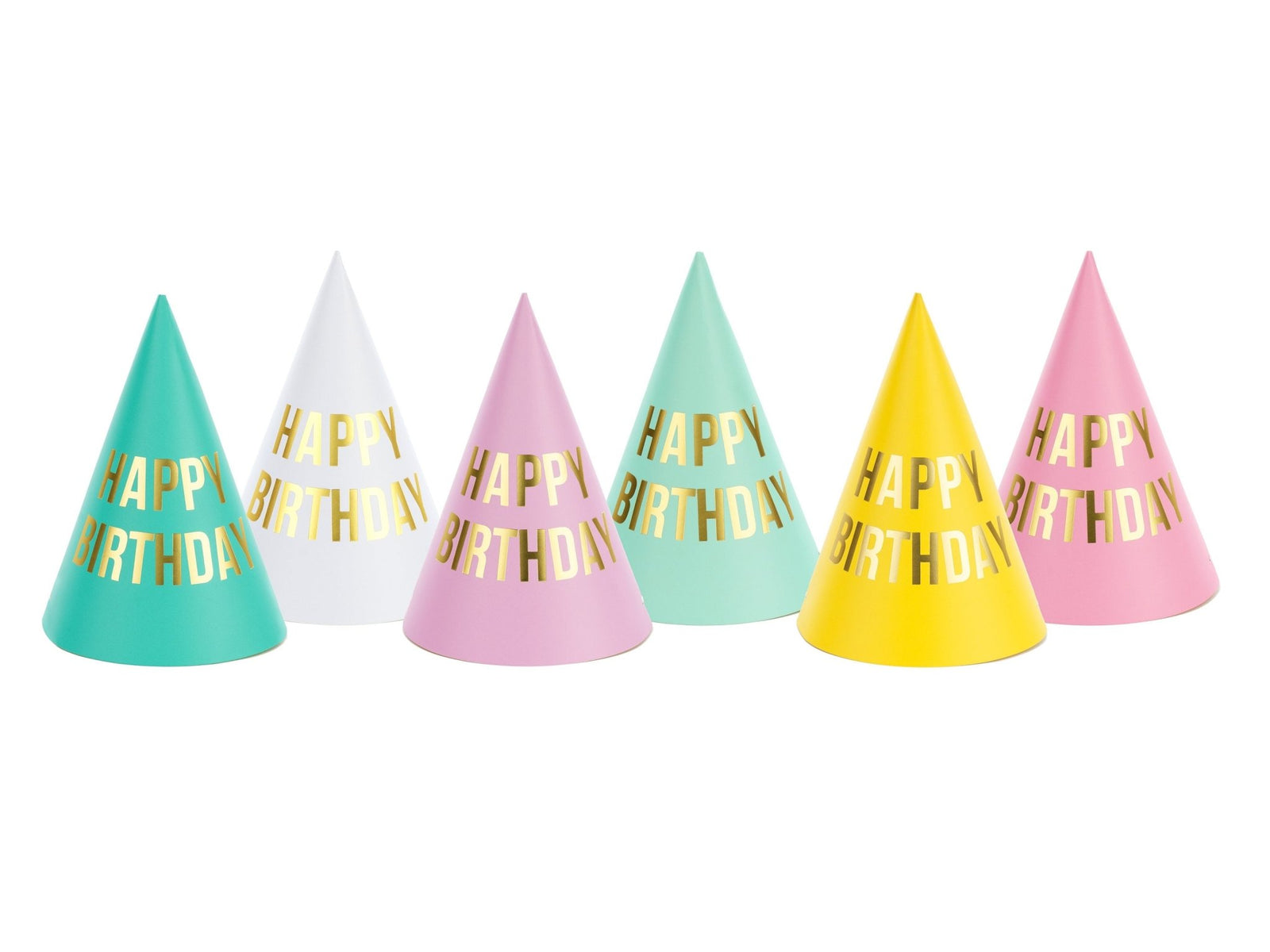 Pastel & Gold Party Hats - Stesha Party