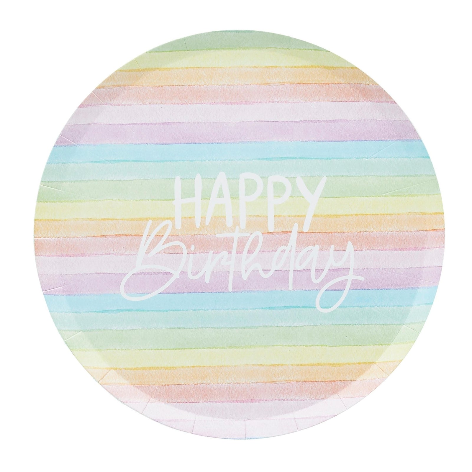 Pastel Rainbow Birthday Plates - Stesha Party
