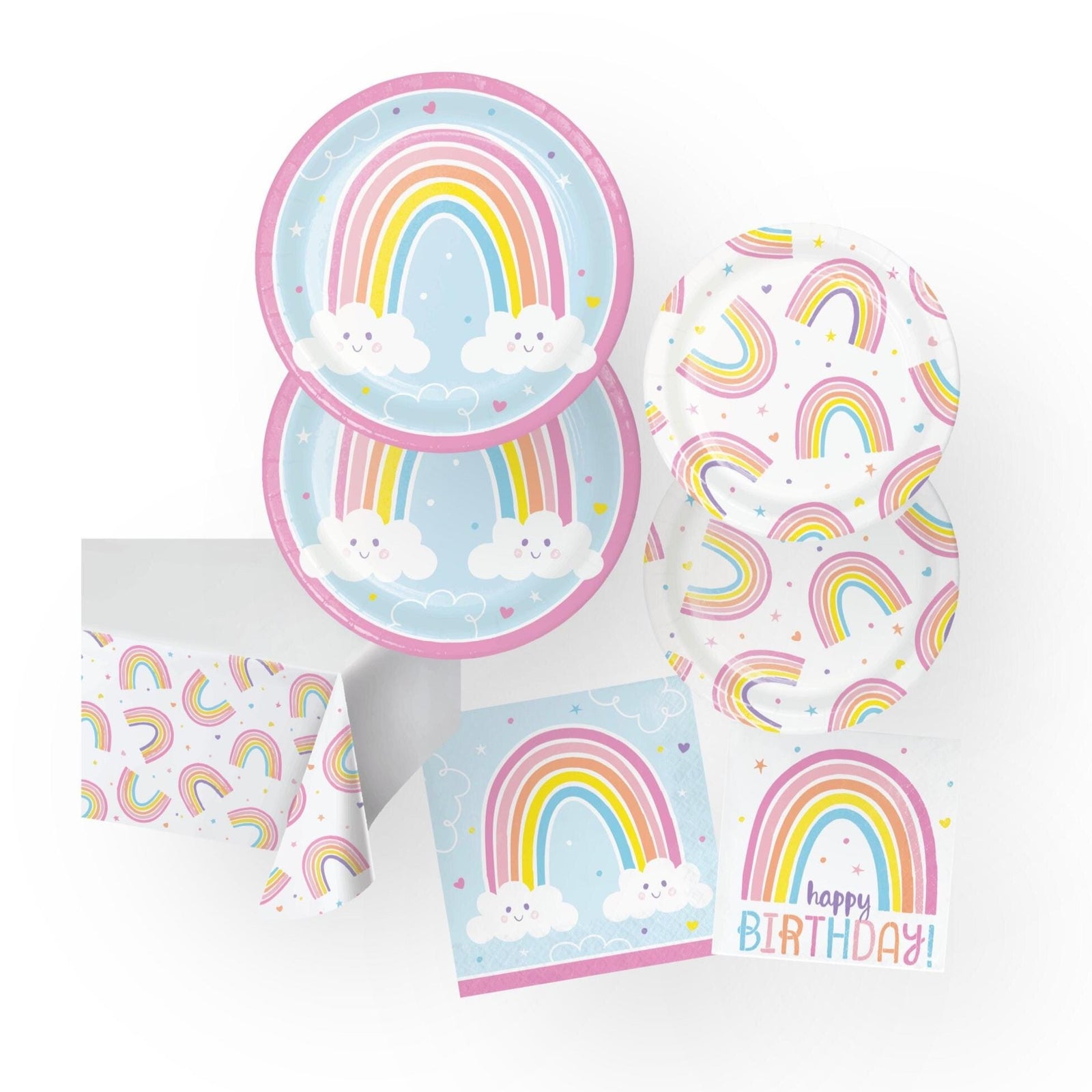 Pastel Rainbow Birthday Tableware - Stesha Party