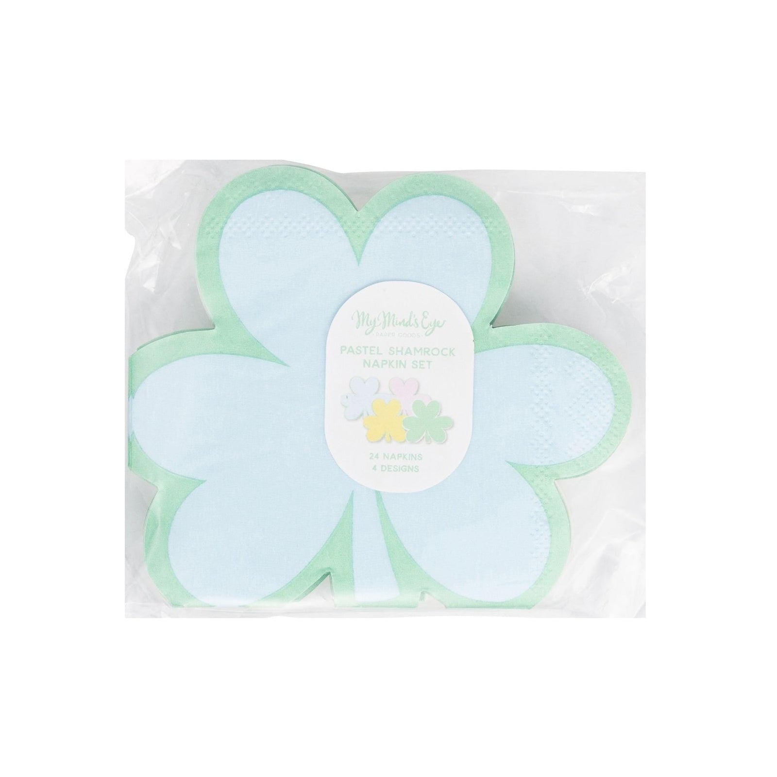 Pastel Shamrock Cocktail Napkins 24ct - Stesha Party