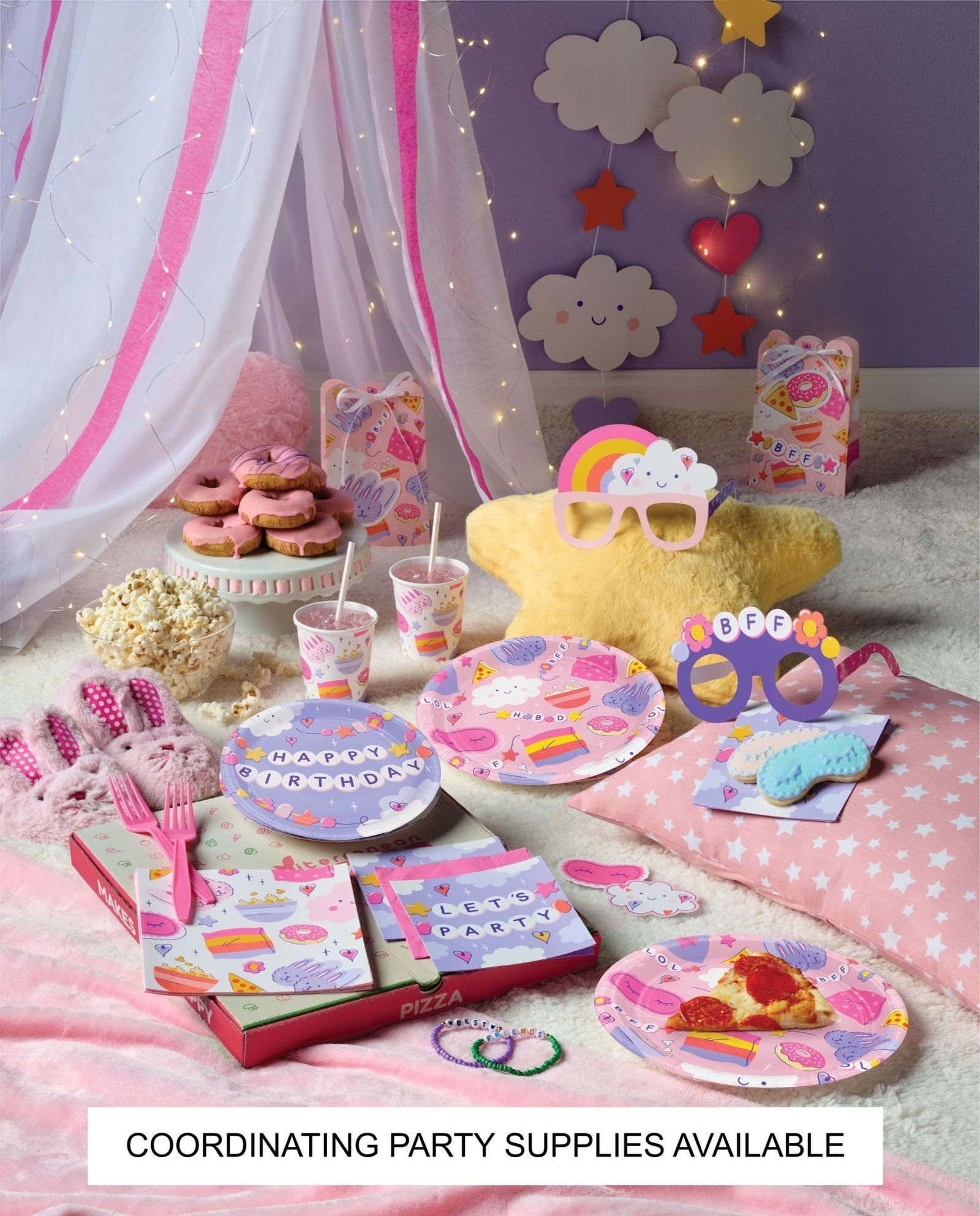 Pastel Slumber Party Tablecloth - Stesha Party
