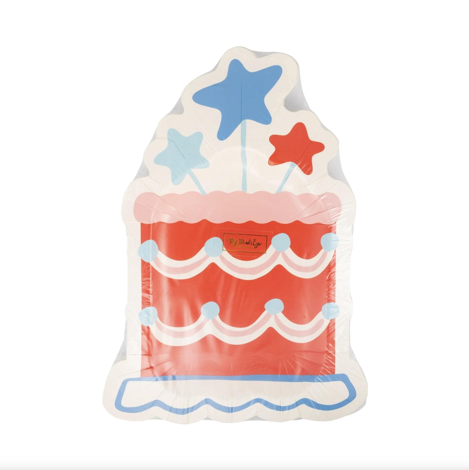 Patriotic Cake Shaped Plates 8ct - Stesha Party