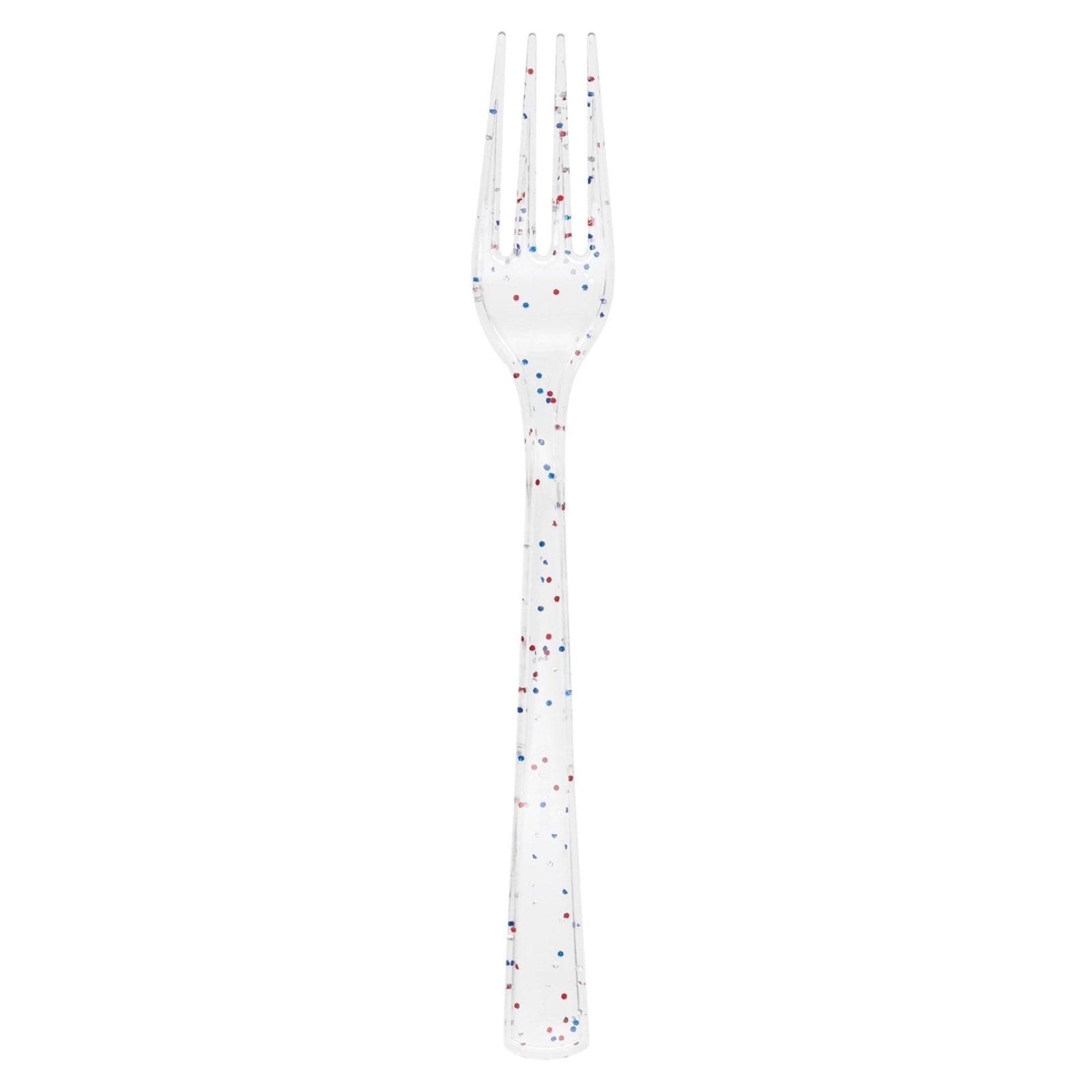 Patriotic Glitter Plastic Forks 18ct - Stesha Party