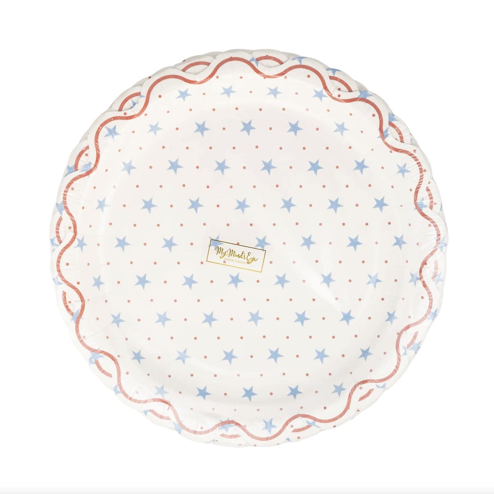 Patriotic Star Dinner Plates 8ct - Stesha Party