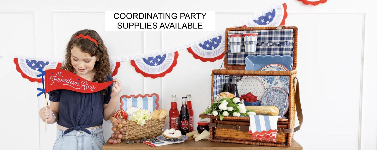 Patriotic Star Dinner Plates 8ct - Stesha Party