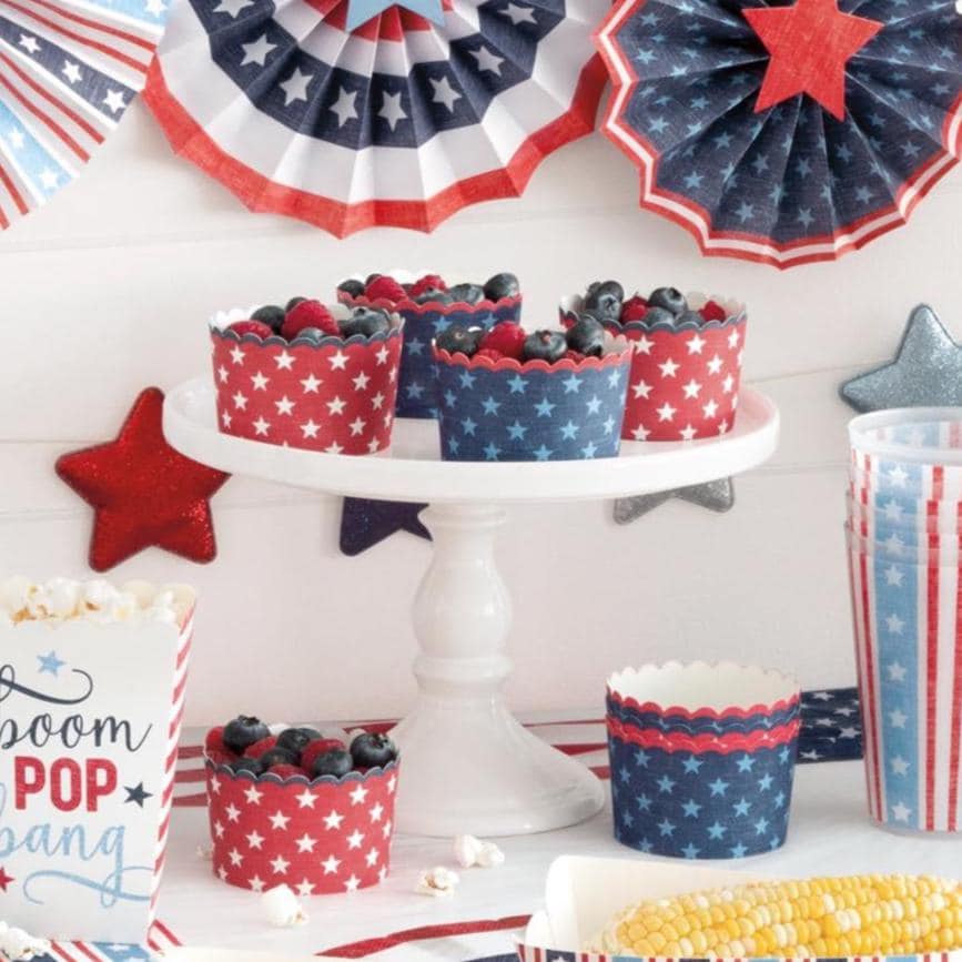Patriotic Star Treat Cups 16ct - Stesha Party