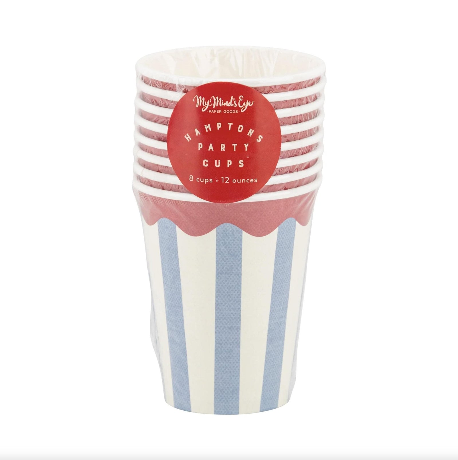 Patriotic Striped Party Cups 8ct 12oz - Stesha Party
