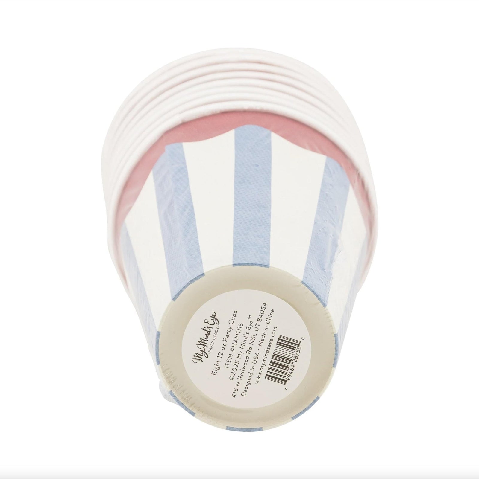 Patriotic Striped Party Cups 8ct 12oz - Stesha Party