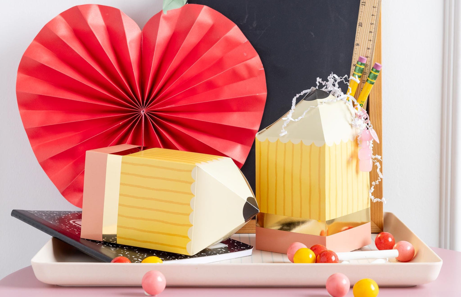 Pencil Shaped Treat Boxes 12ct - Stesha Party