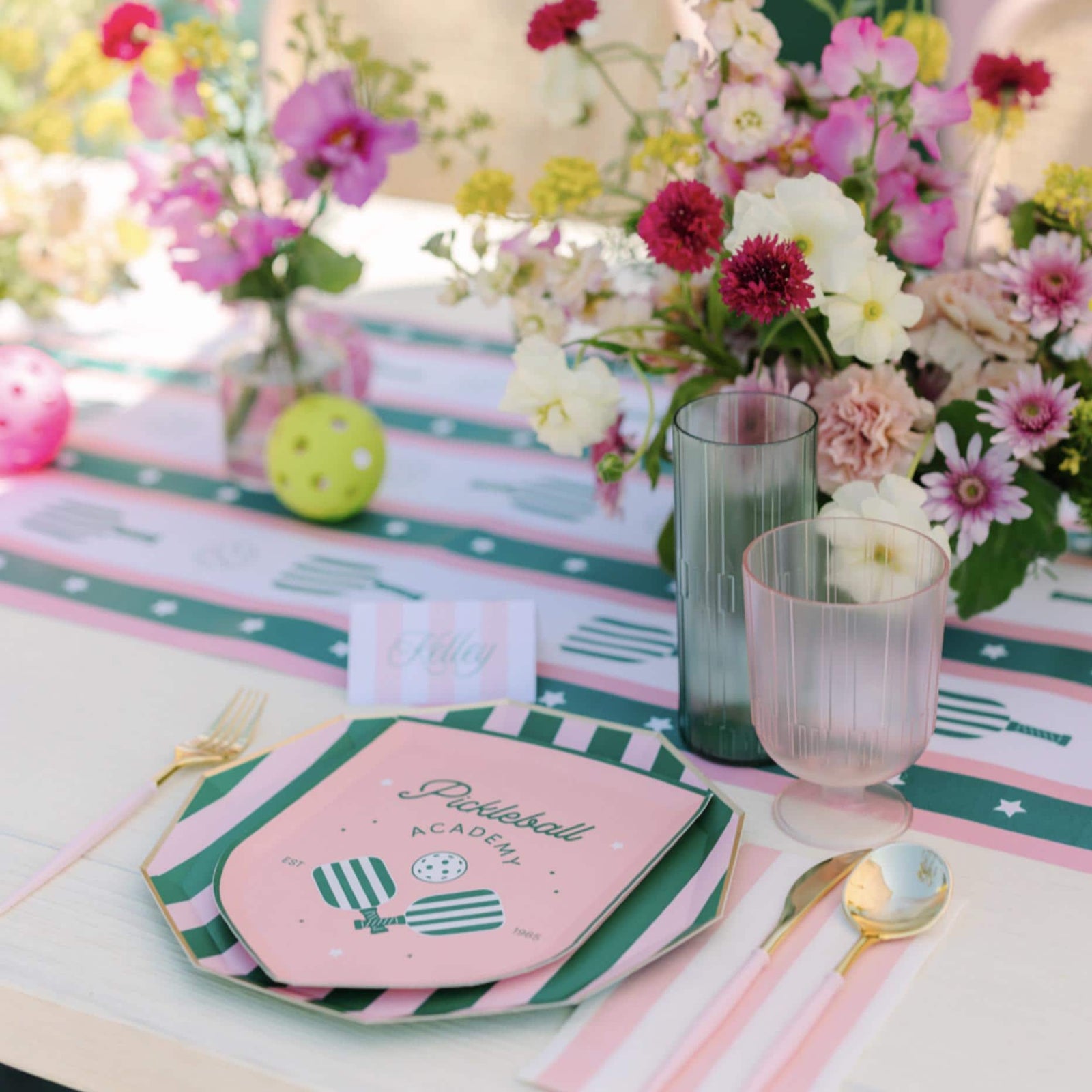 Pickleball Paper Table Runner - Stesha Party