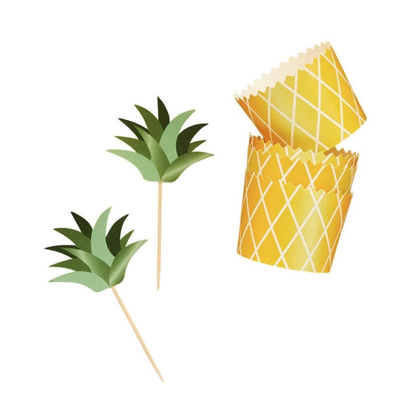 Pineapple Food Cups & Picks 10ct - Stesha Party