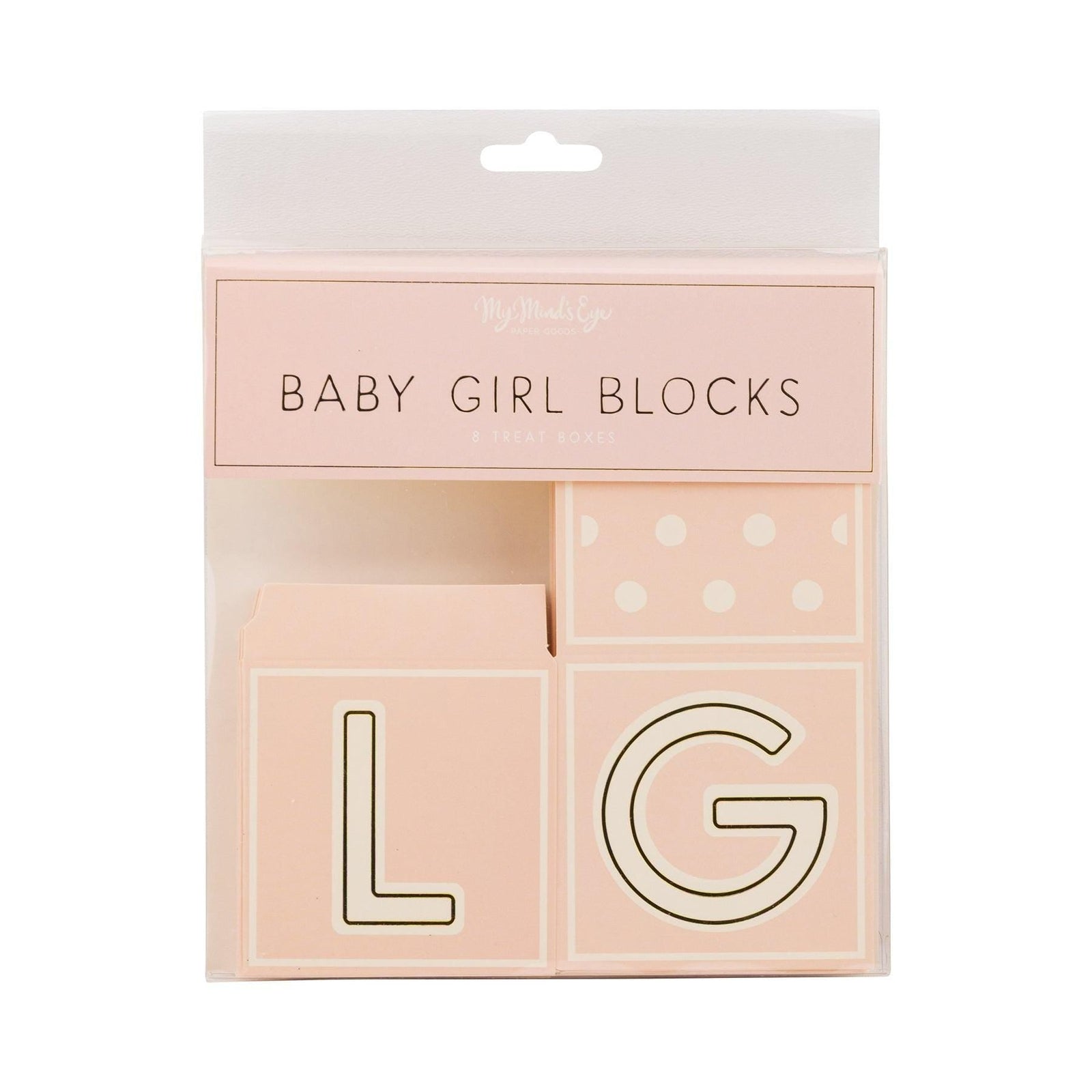 Pink Baby Block Treat Boxes 8ct - Stesha Party
