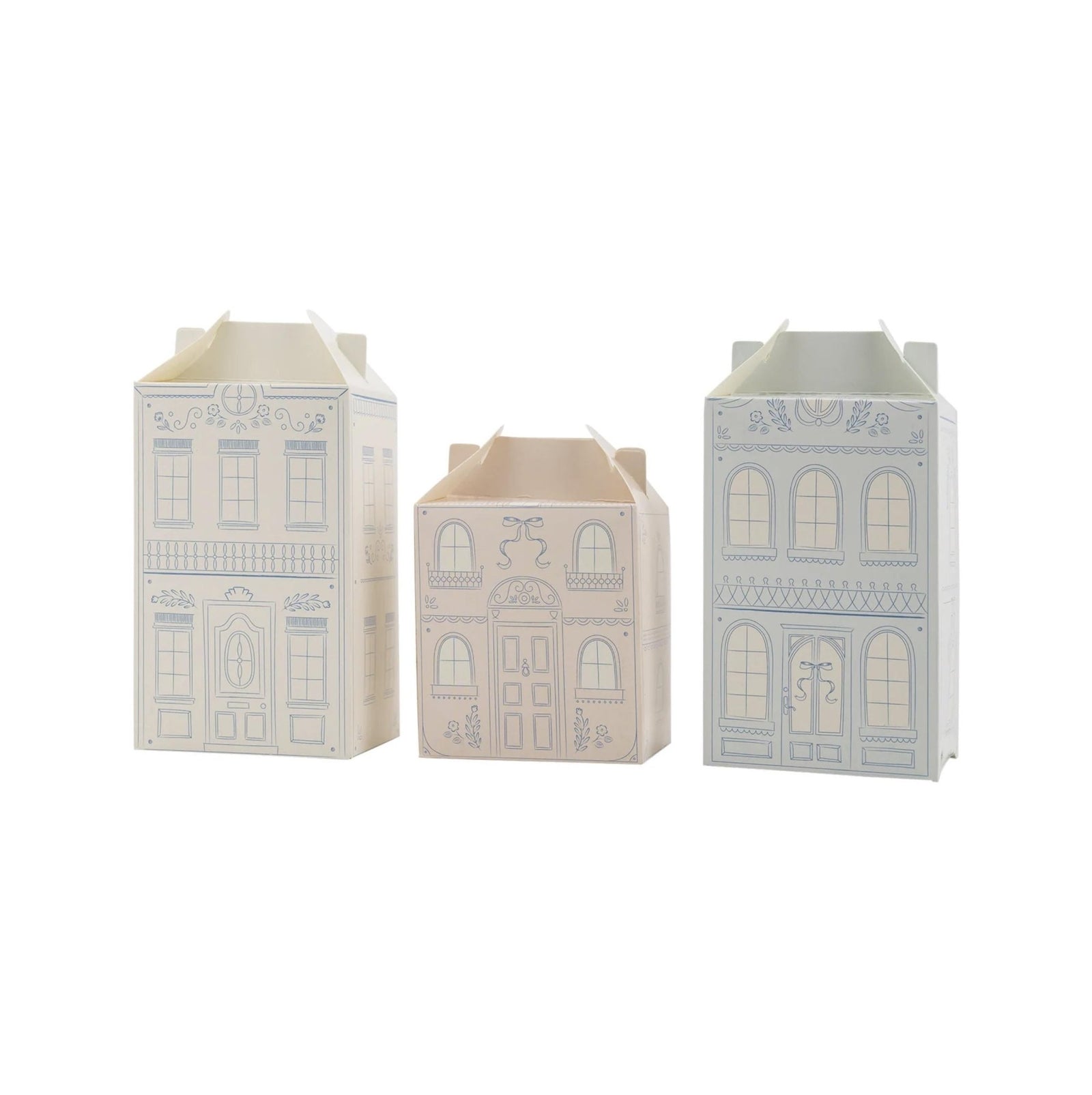 Pink & Blue House Favor Boxes 6ct - Stesha Party