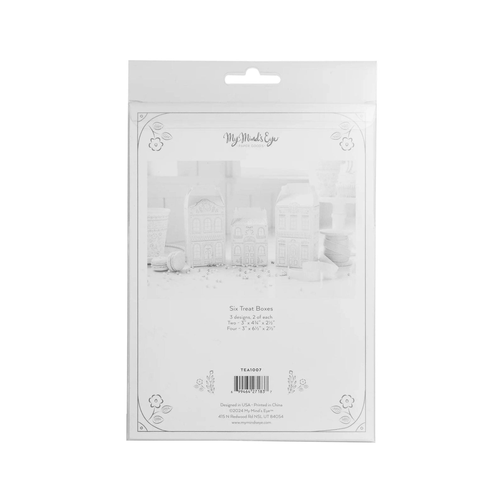 Pink & Blue House Favor Boxes 6ct - Stesha Party