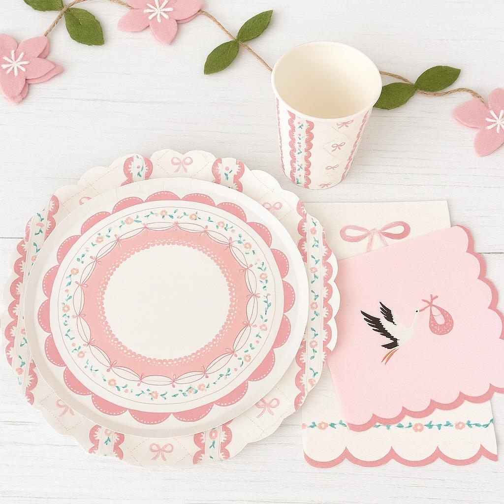 Pink Bow Coquette Cups 8ct - Stesha Party