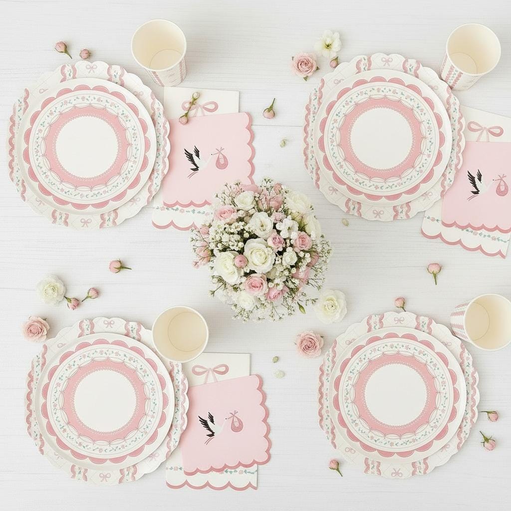 Pink Bow Coquette Cups 8ct - Stesha Party