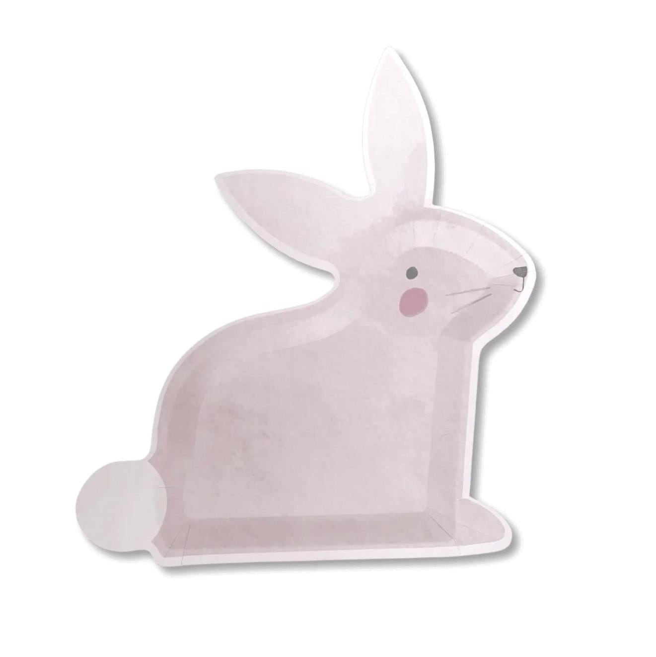 Pink Bunny Paper Plates 8ct - Stesha Party