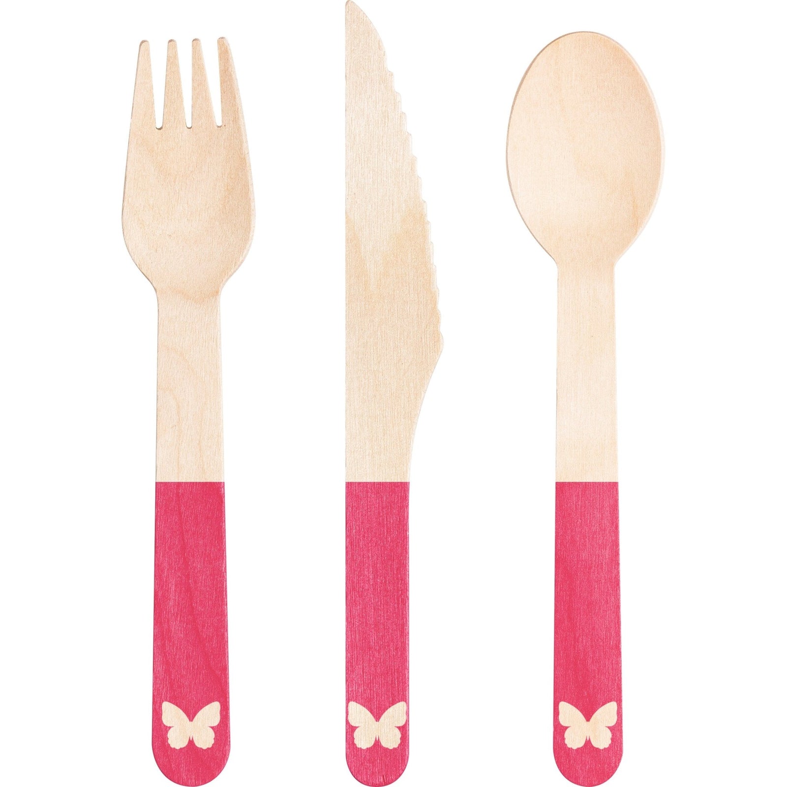 Pink Butterfly Party Cutlery - Stesha Party