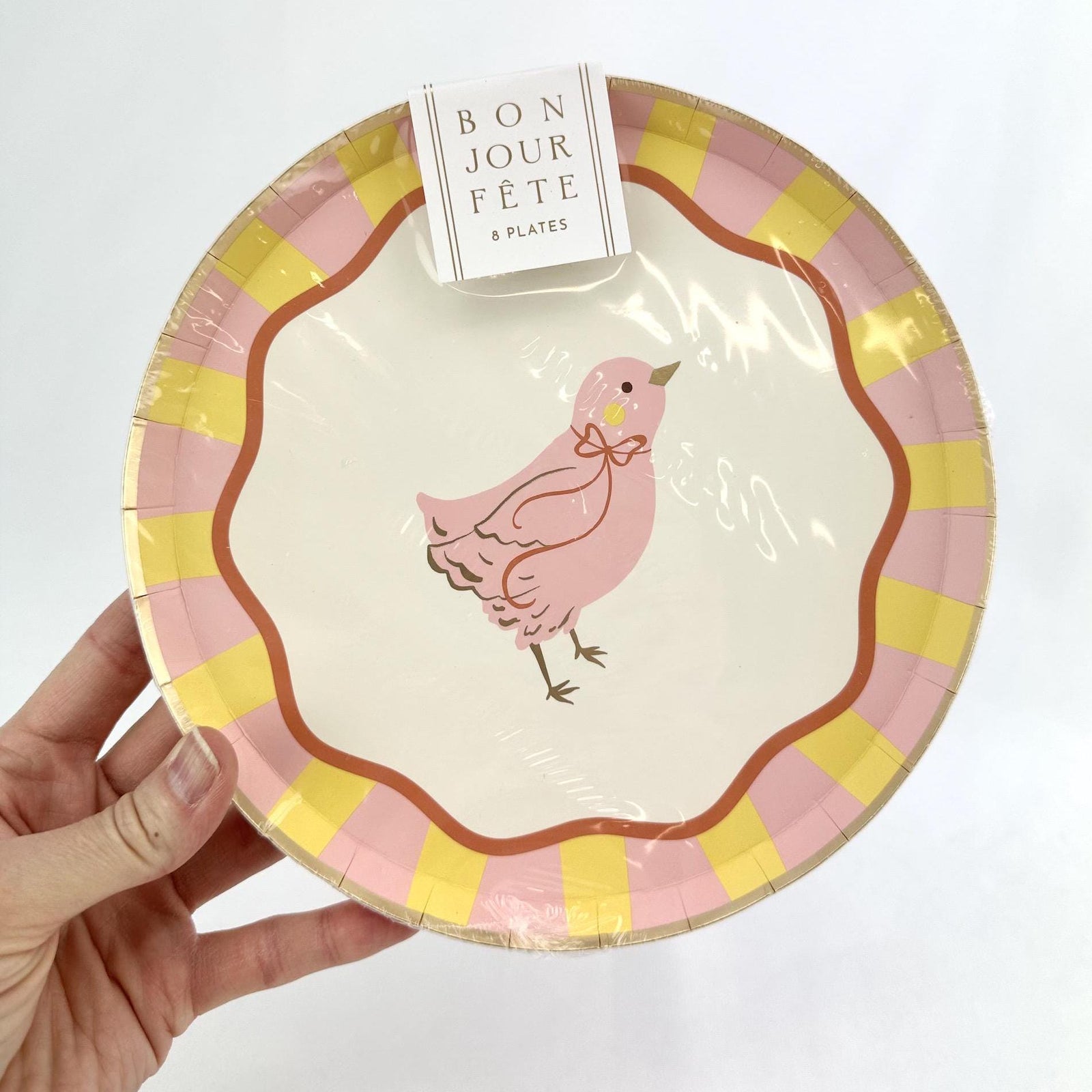 Pink Chick Party Plates 8ct - Stesha Party