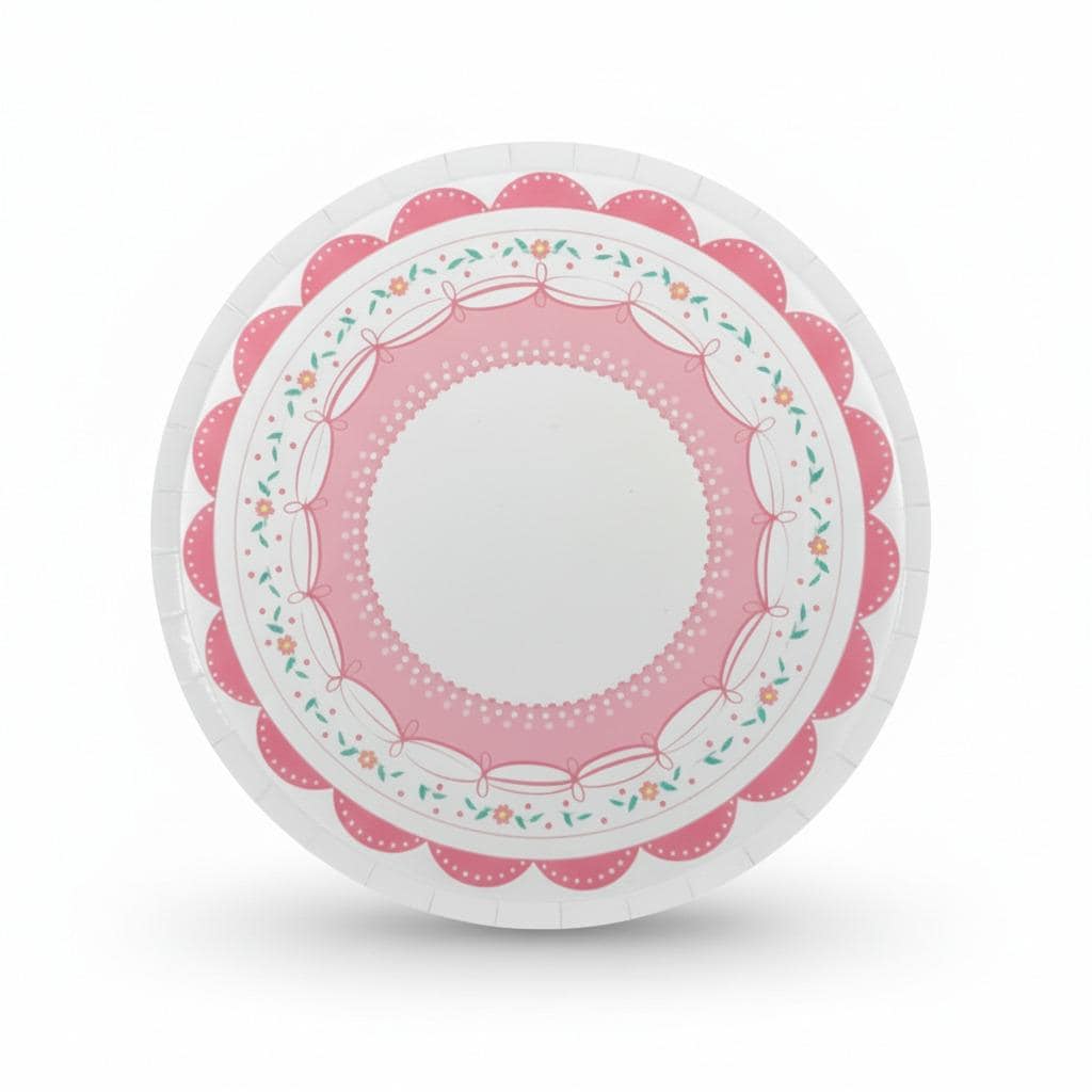 Pink Coquette Plates 8ct - Stesha Party