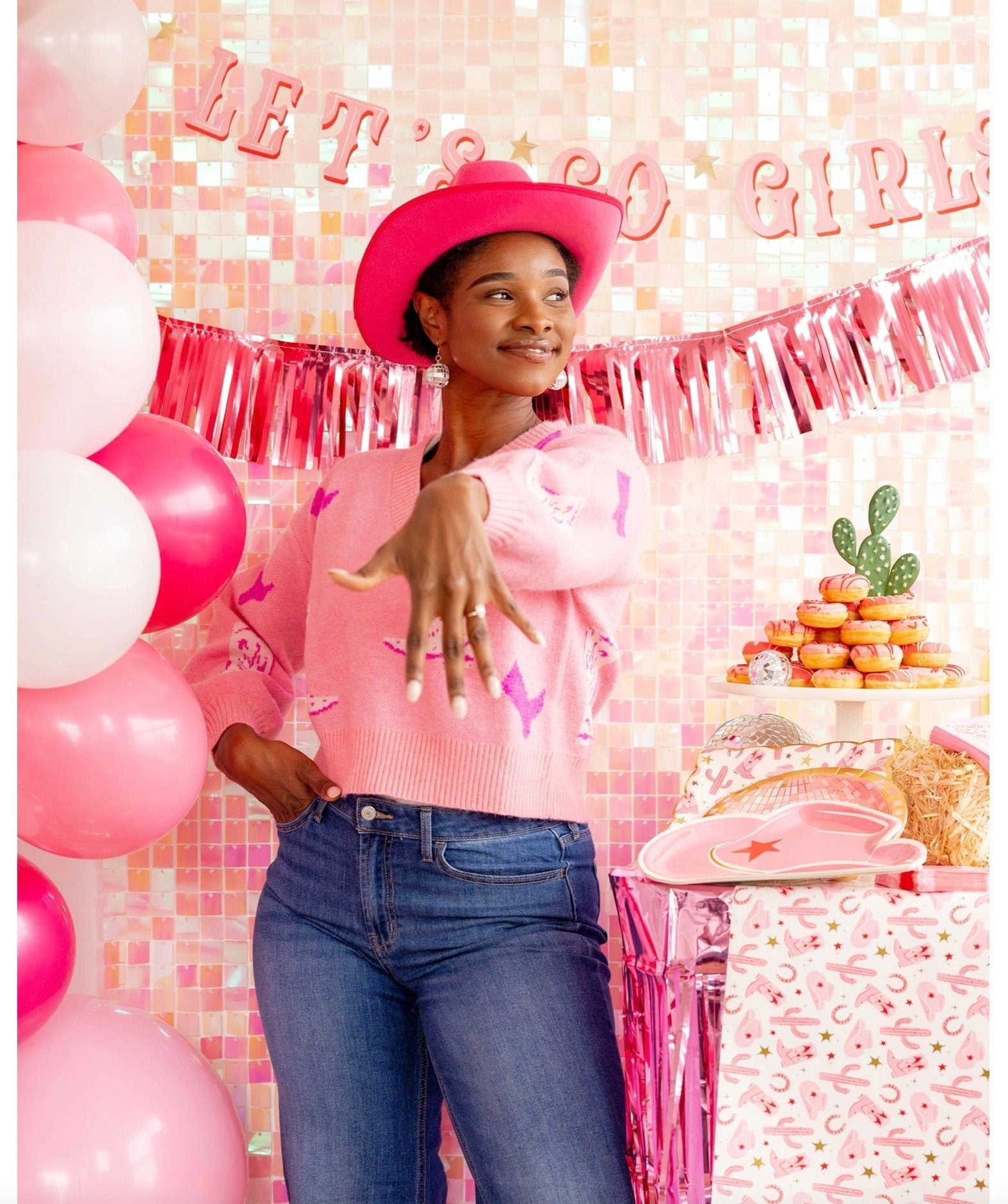 Pink Cowgirl Hat Plates - Stesha Party