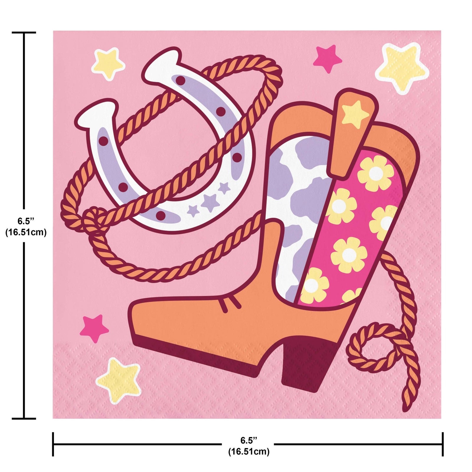 Pink Cowgirl Luncheon Napkins 16ct - Stesha Party