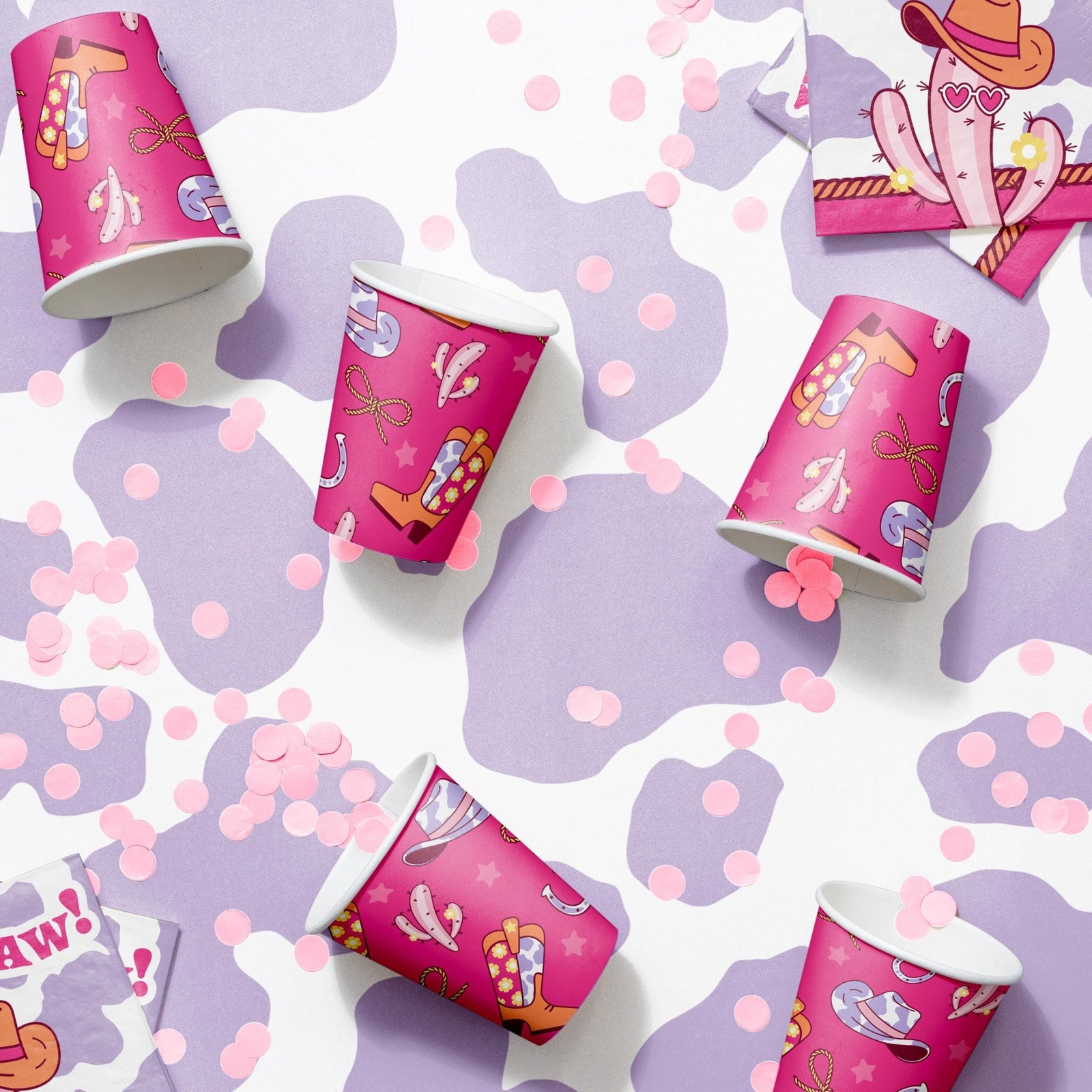Pink Cowgirl Party Cups - Stesha Party