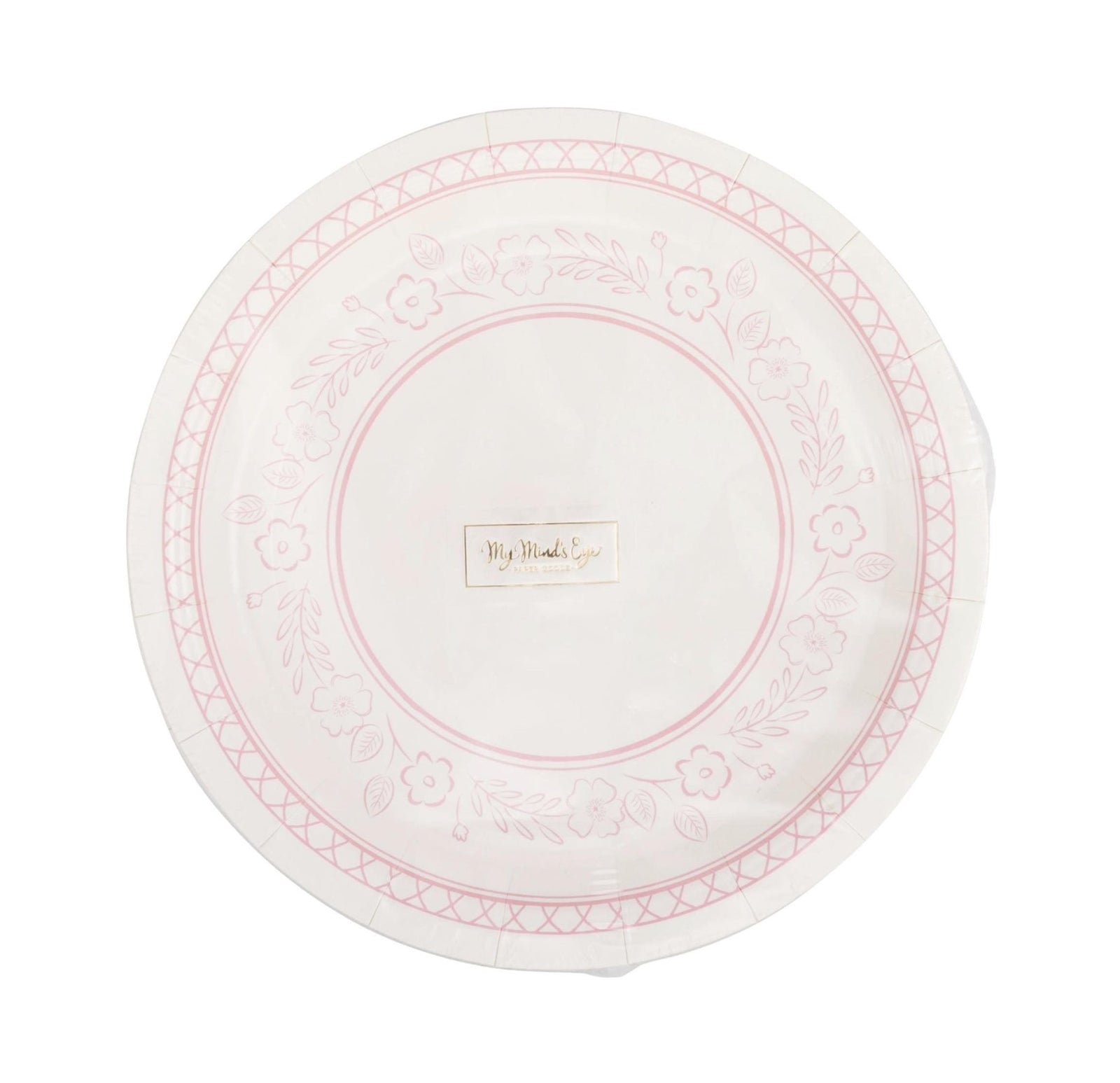 Pink Floral Cake Plates - Stesha Party