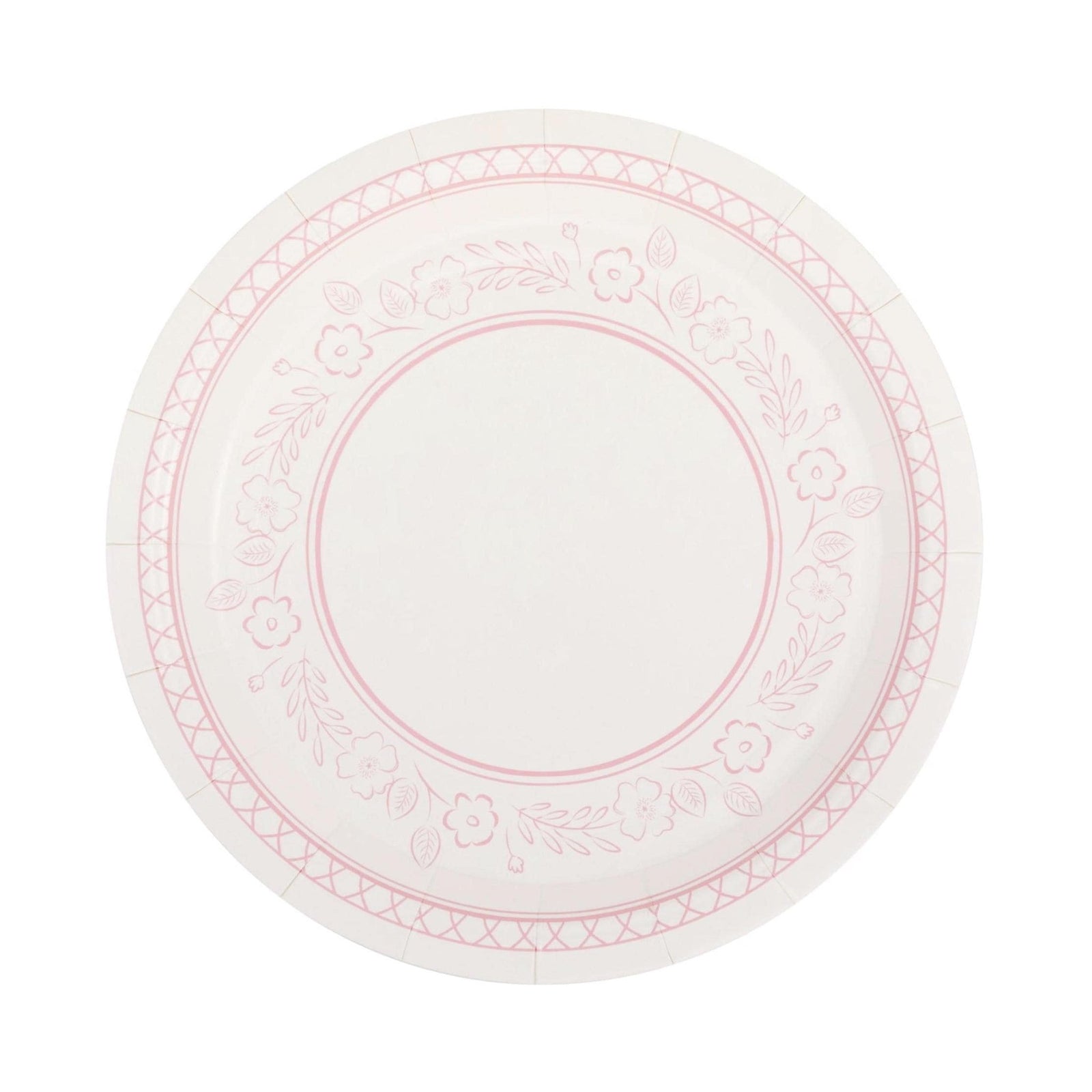 Pink Floral Cake Plates - Stesha Party