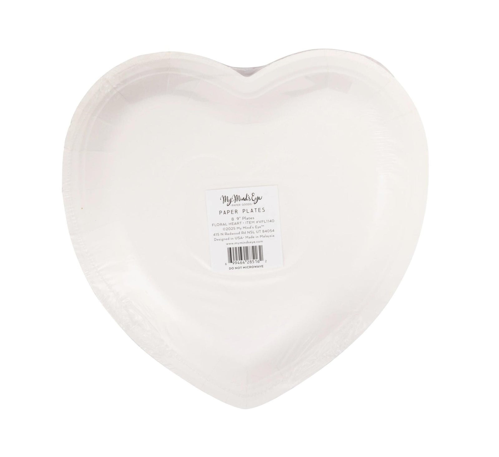 Pink Floral Heart Plates - Stesha Party