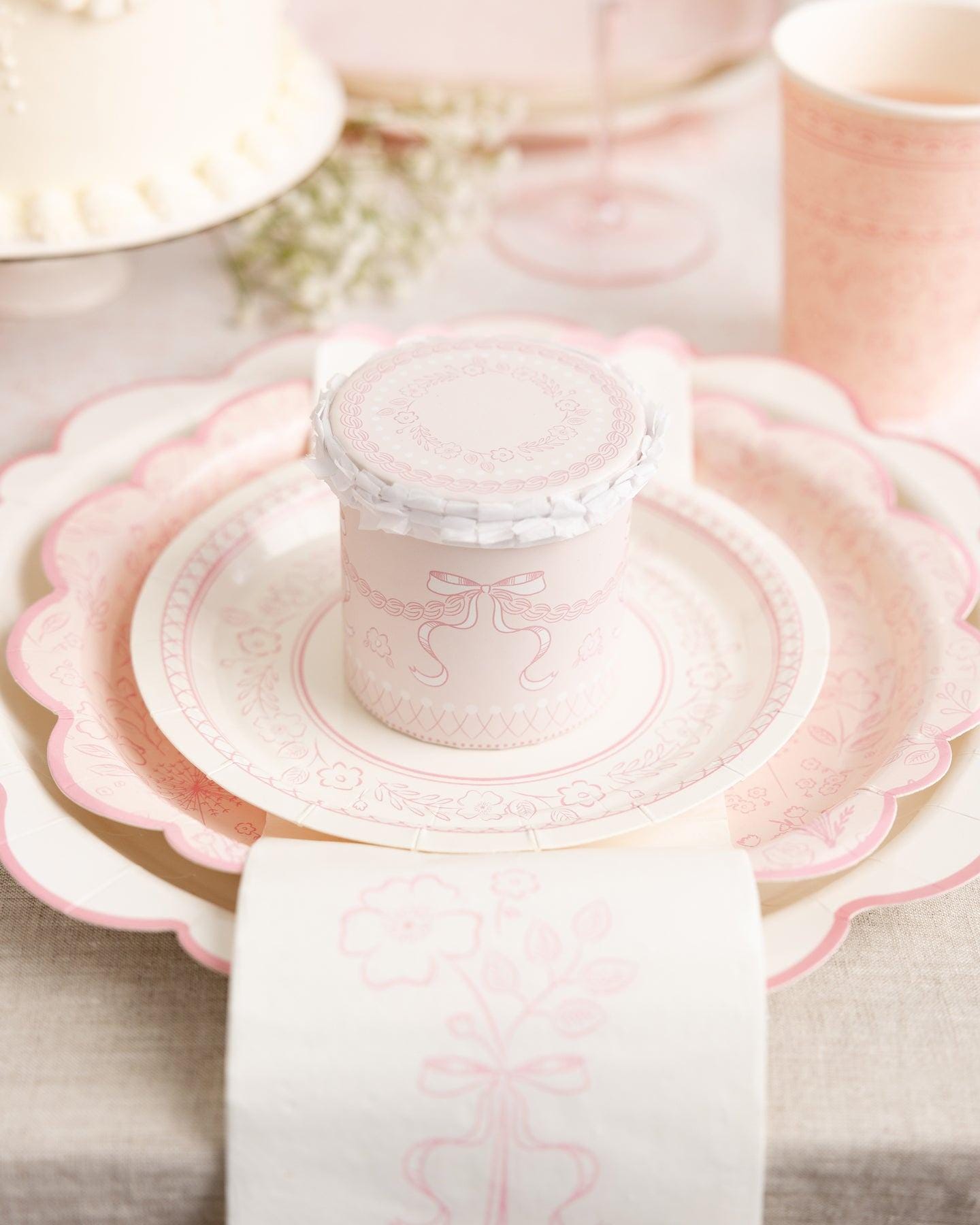 Pink Floral Treat Boxes 6ct - Stesha Party