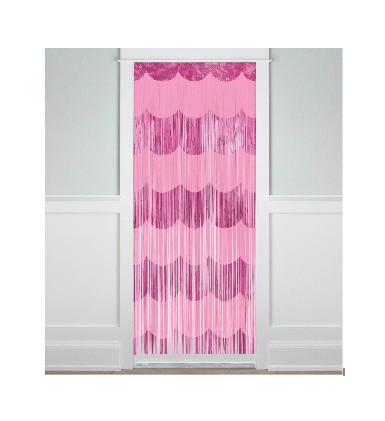 Pink Fringe Party Curtain - Stesha Party