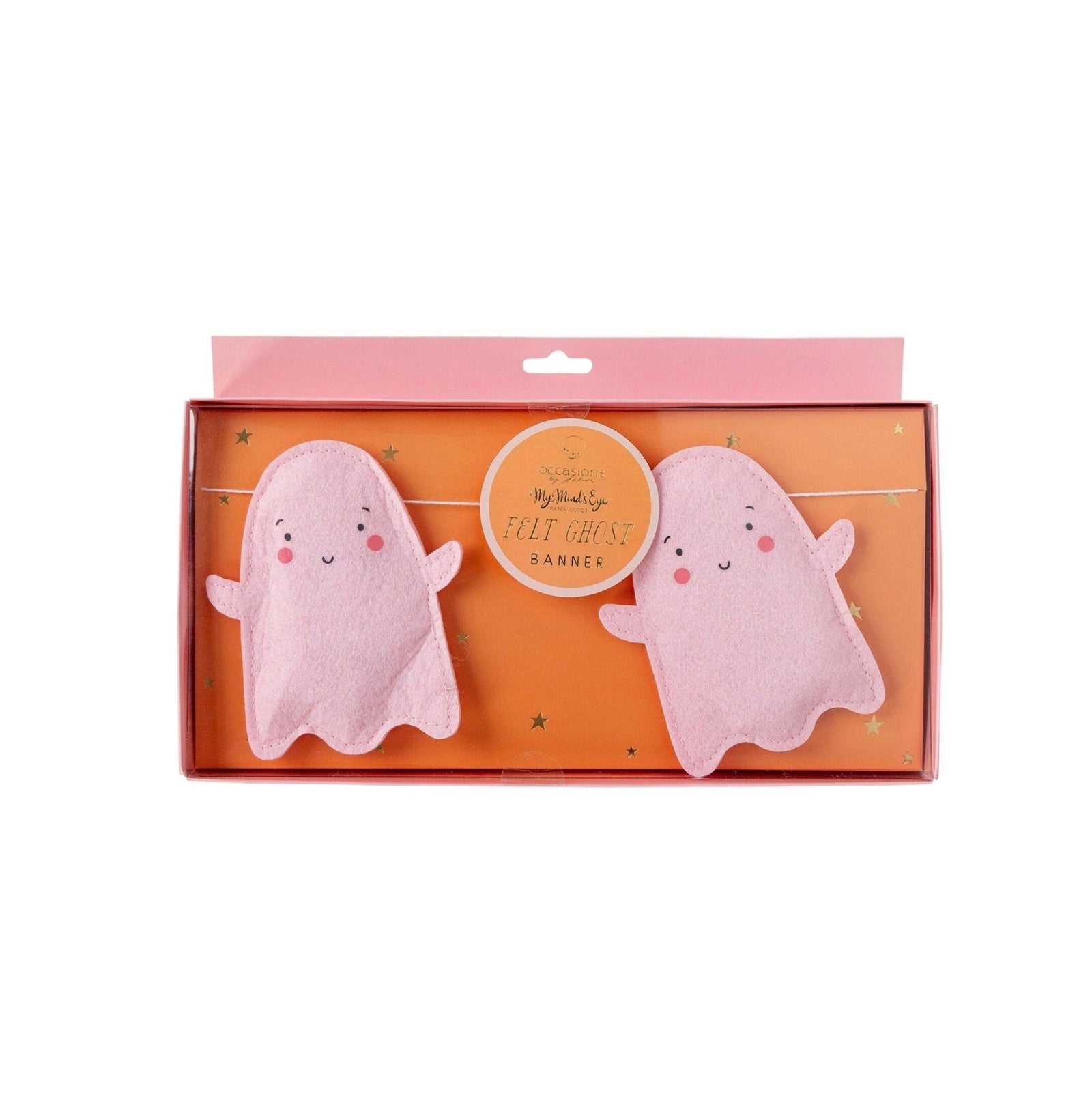 Pink Ghost Felt Banner - Stesha Party