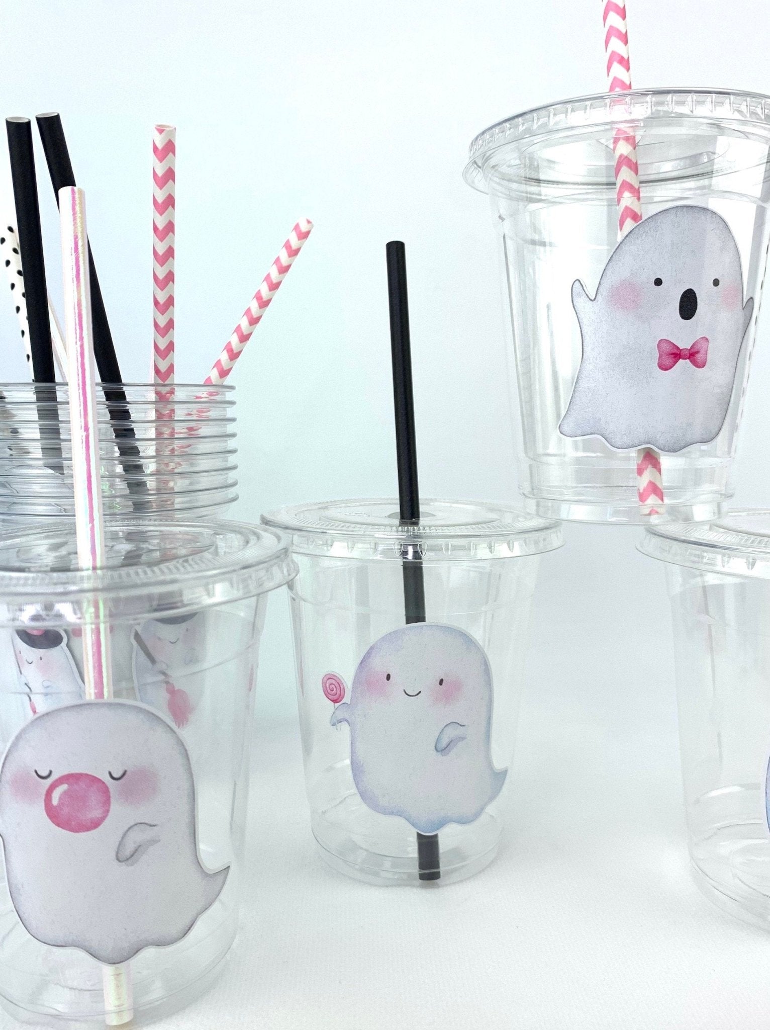 Pink Ghost Party Cups - Stesha Party