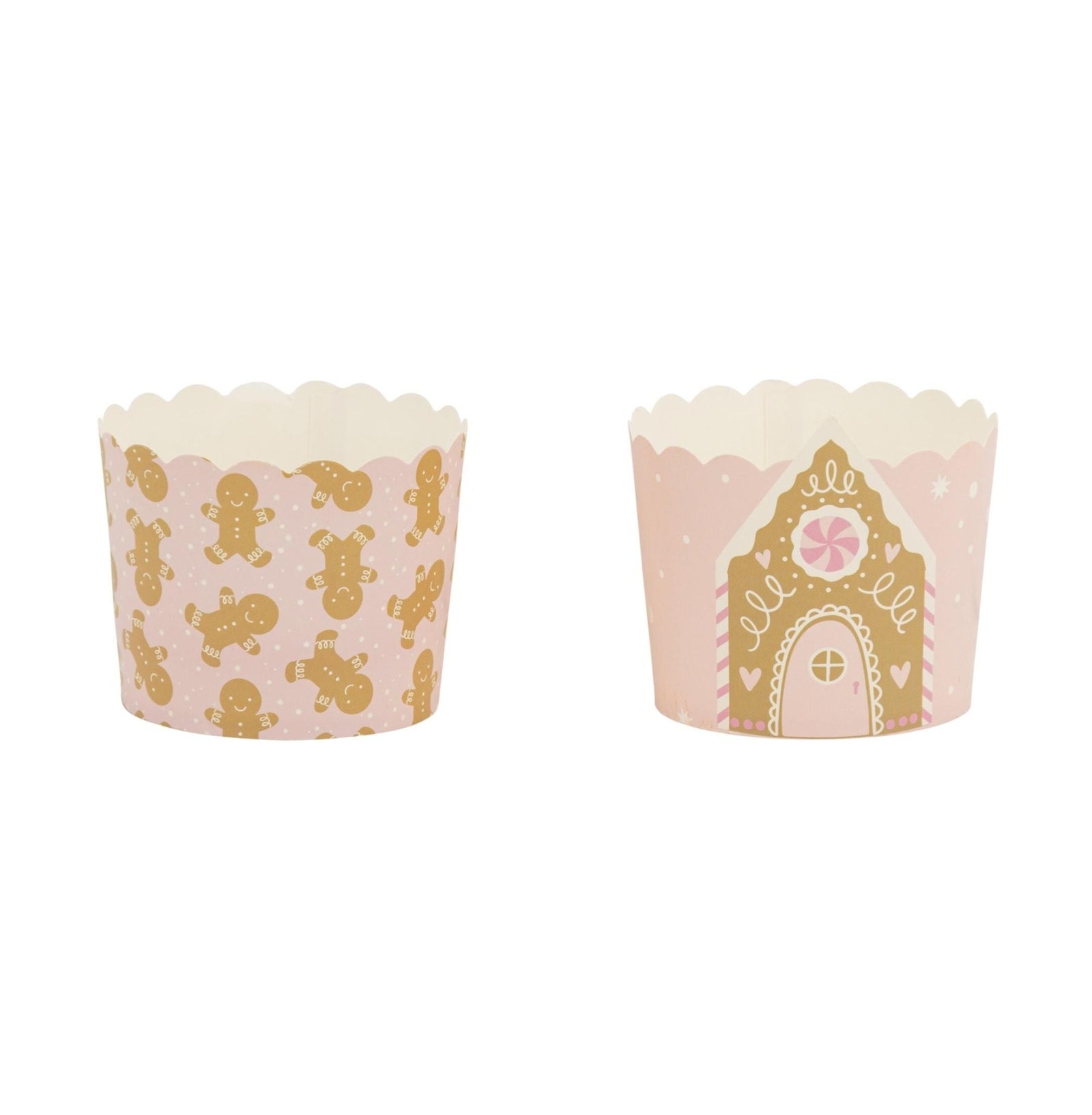 Pink Gingerbread Baking Cups - Stesha Party