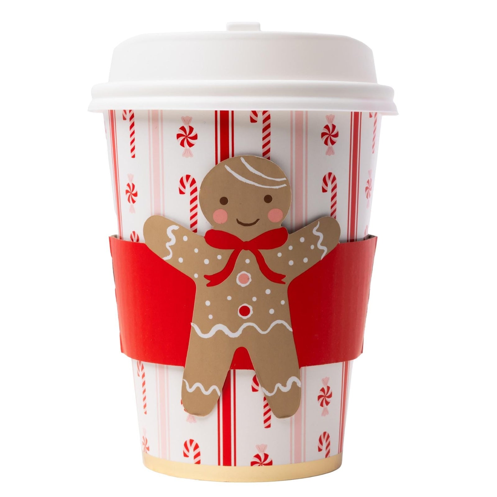 Pink Gingerbread Hot Cups 8ct - Stesha Party