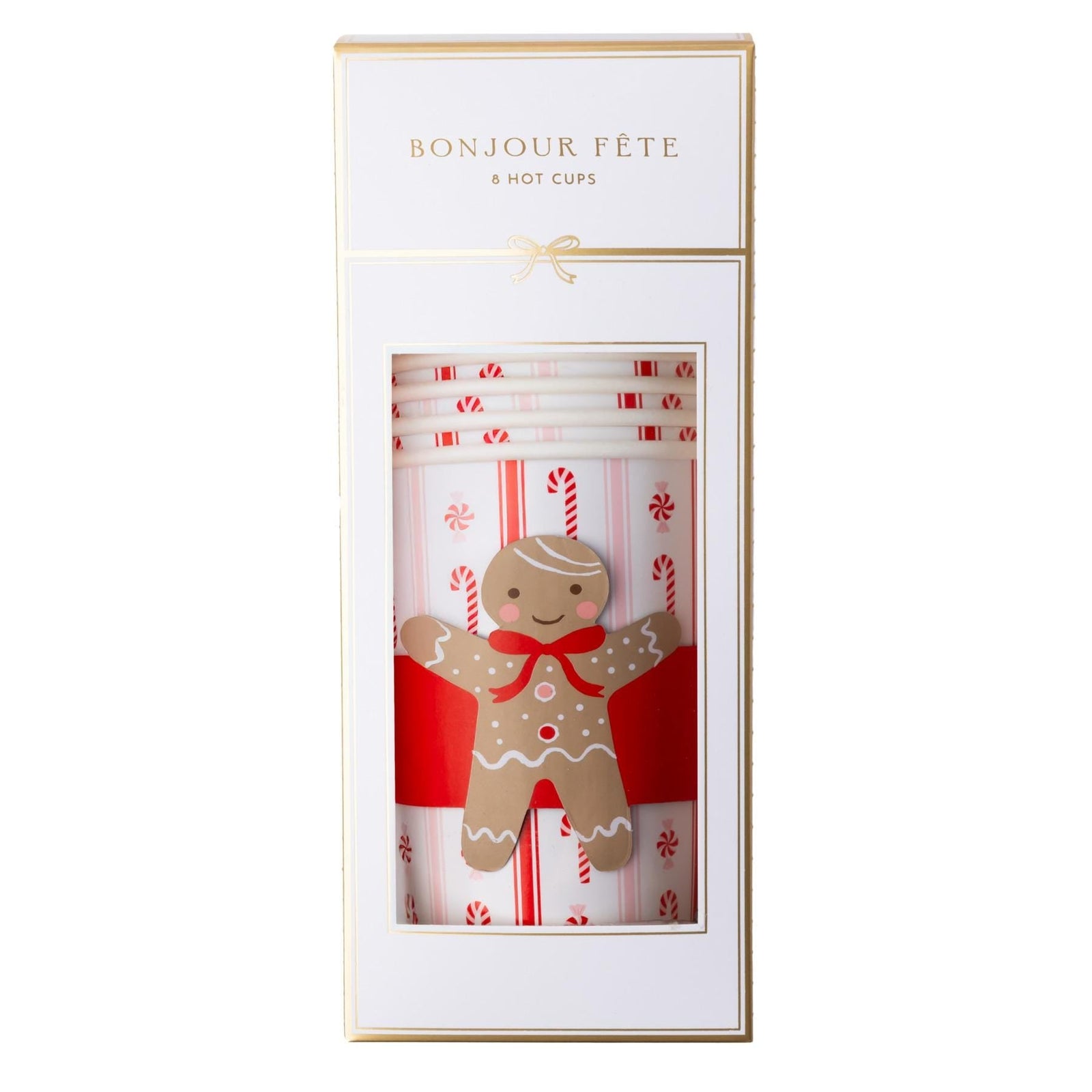 Pink Gingerbread Hot Cups 8ct - Stesha Party