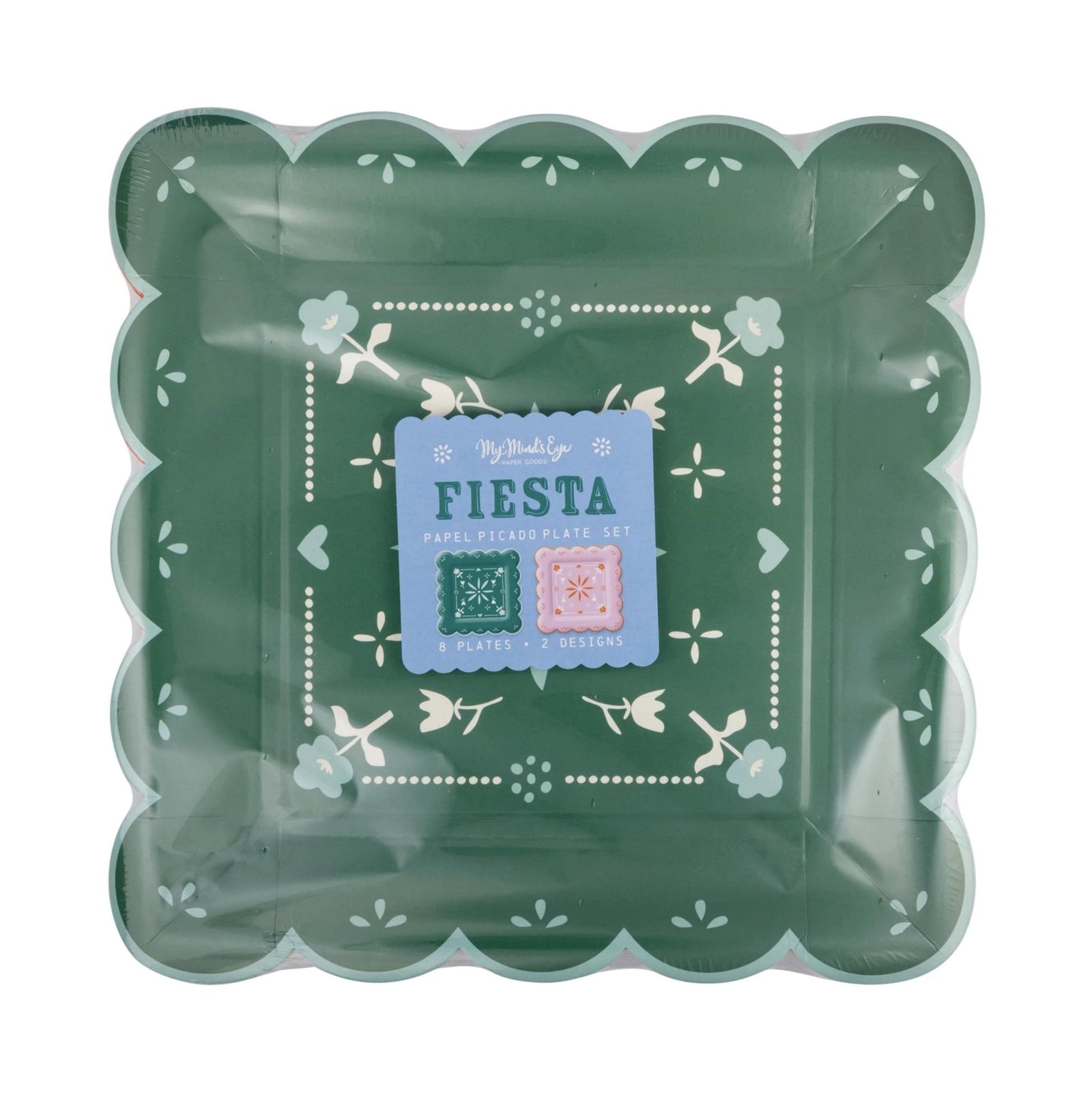 Pink & Green Fiesta Plates - Stesha Party