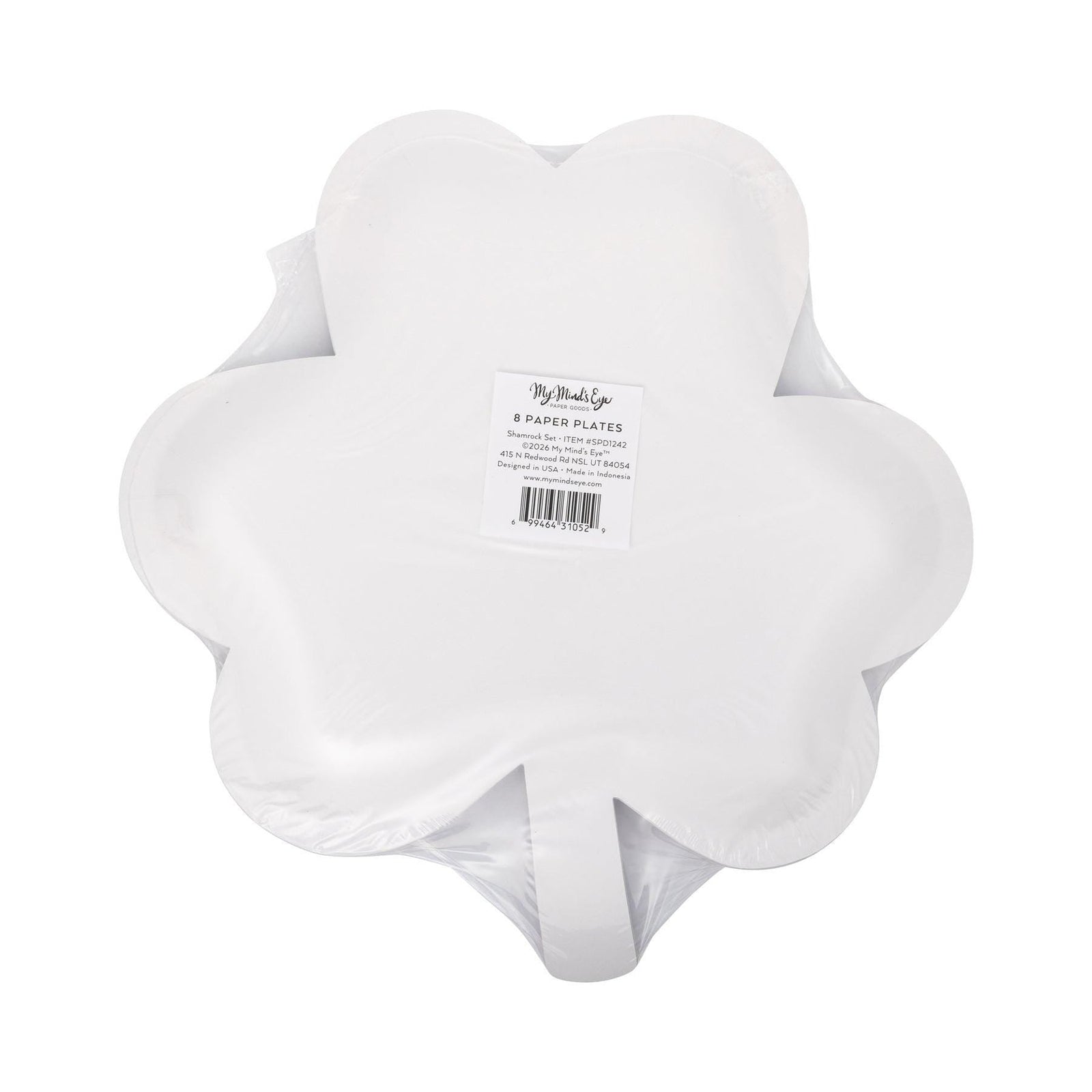 Pink & Green Shamrock Plates Set 8ct - Stesha Party