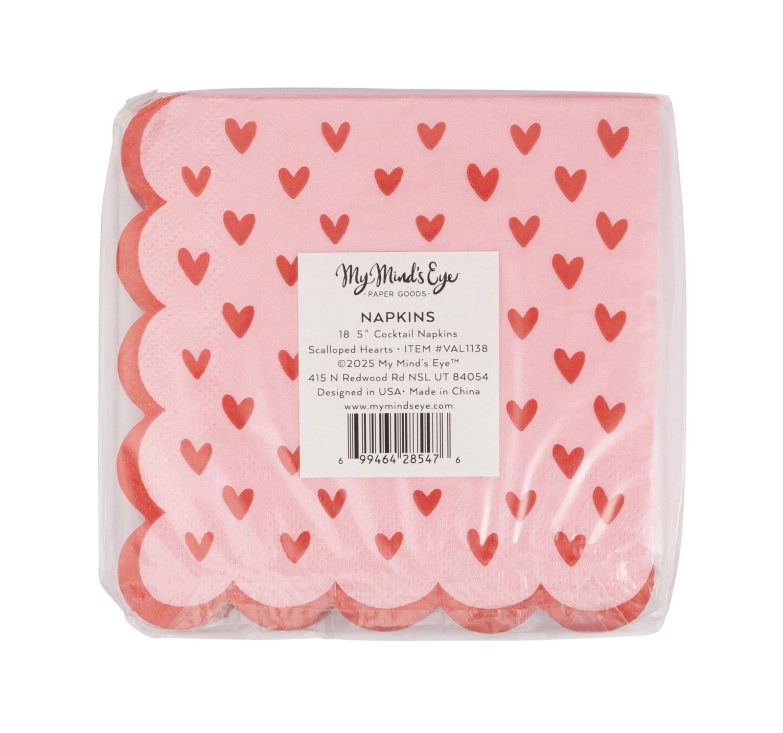 Pink Heart Napkins - Stesha Party