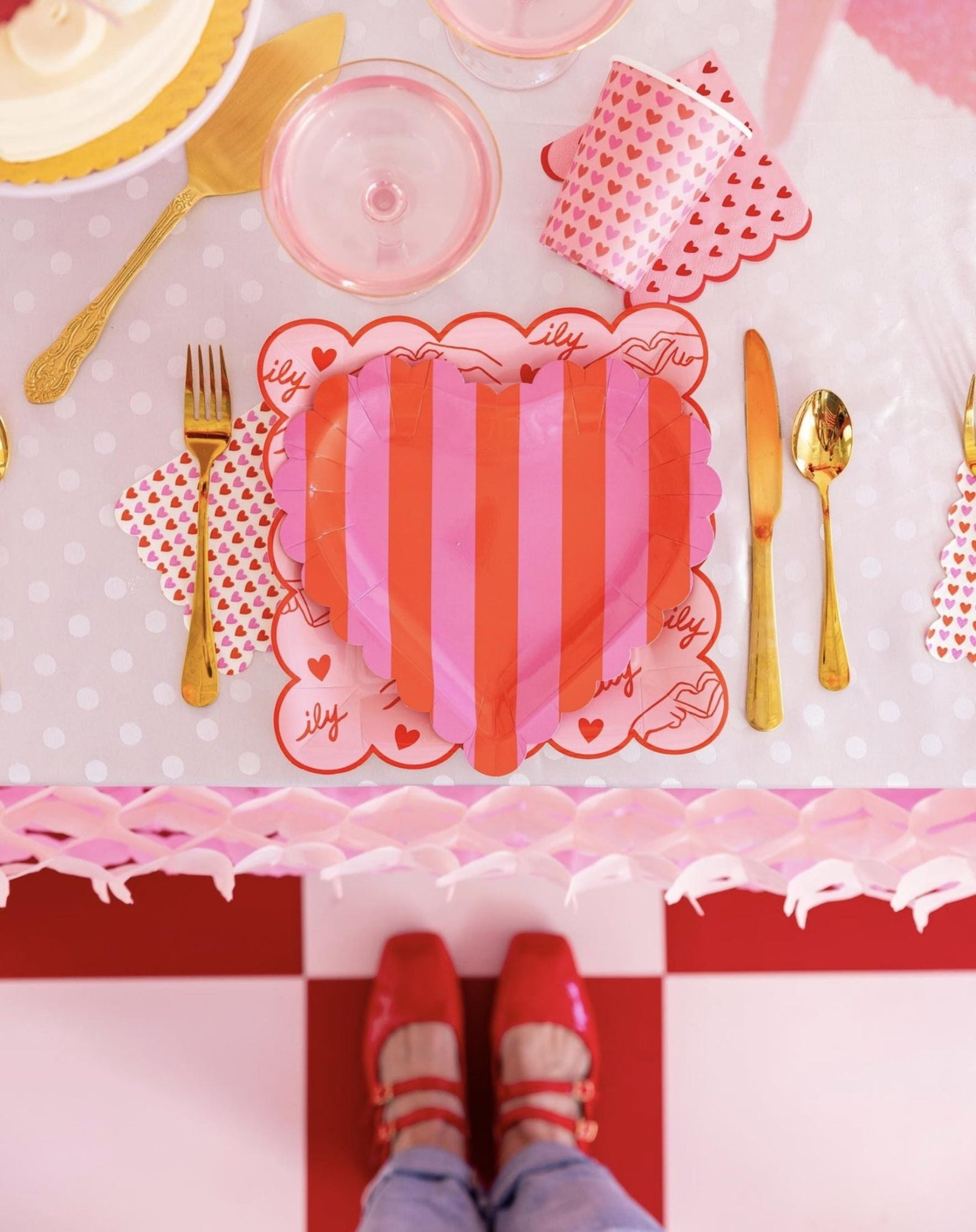 Pink Heart Plates - Stesha Party