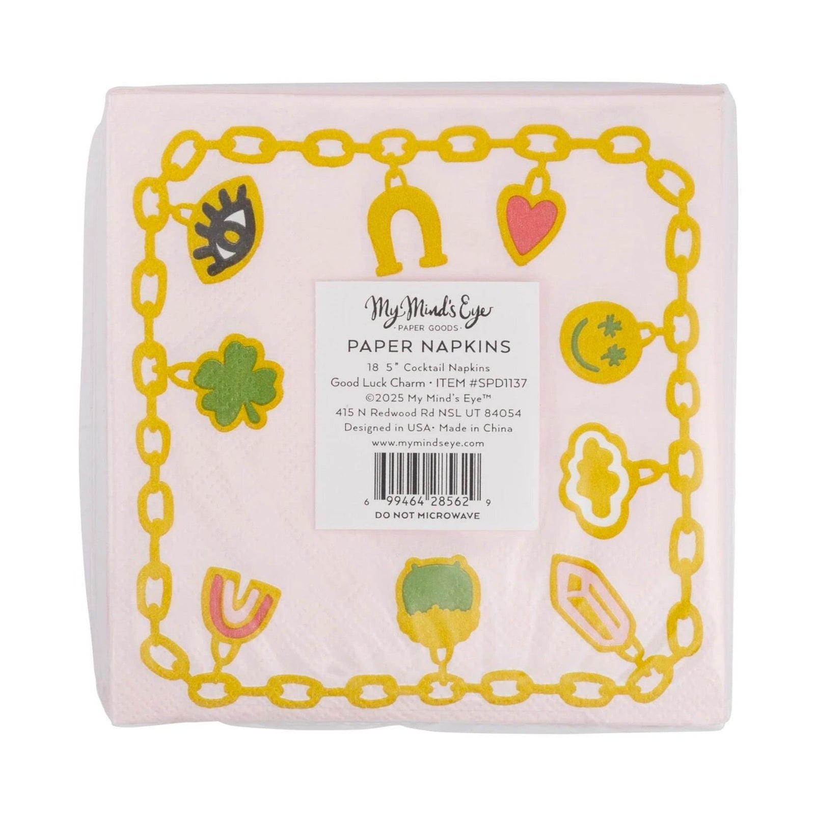 Pink Lucky Charm Party Napkins - Stesha Party