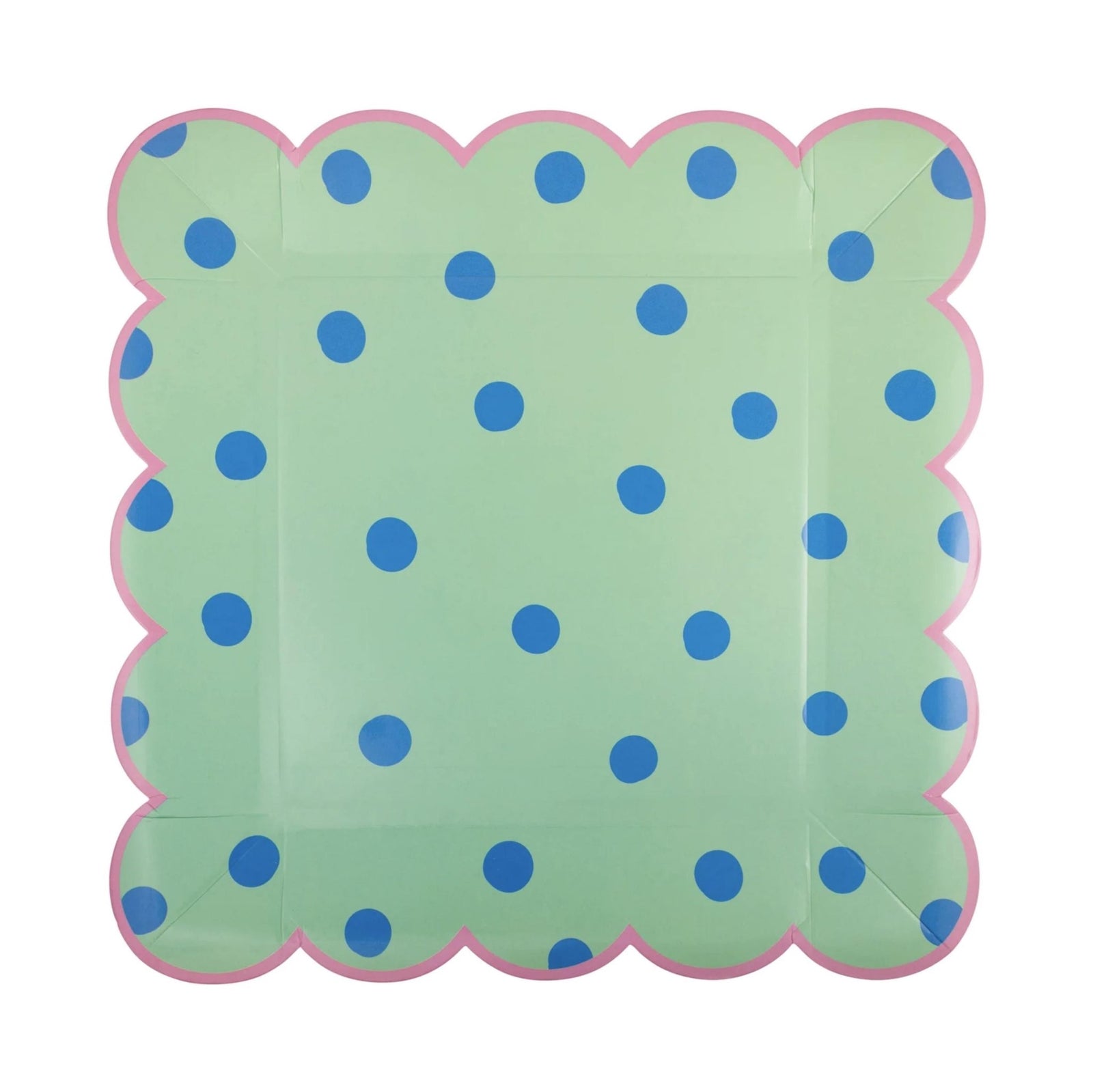 Pink & Mint Polka Dot Party Plates - Stesha Party