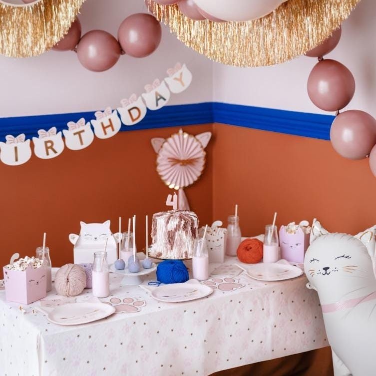 Pink Paws Tablecloth - Stesha Party