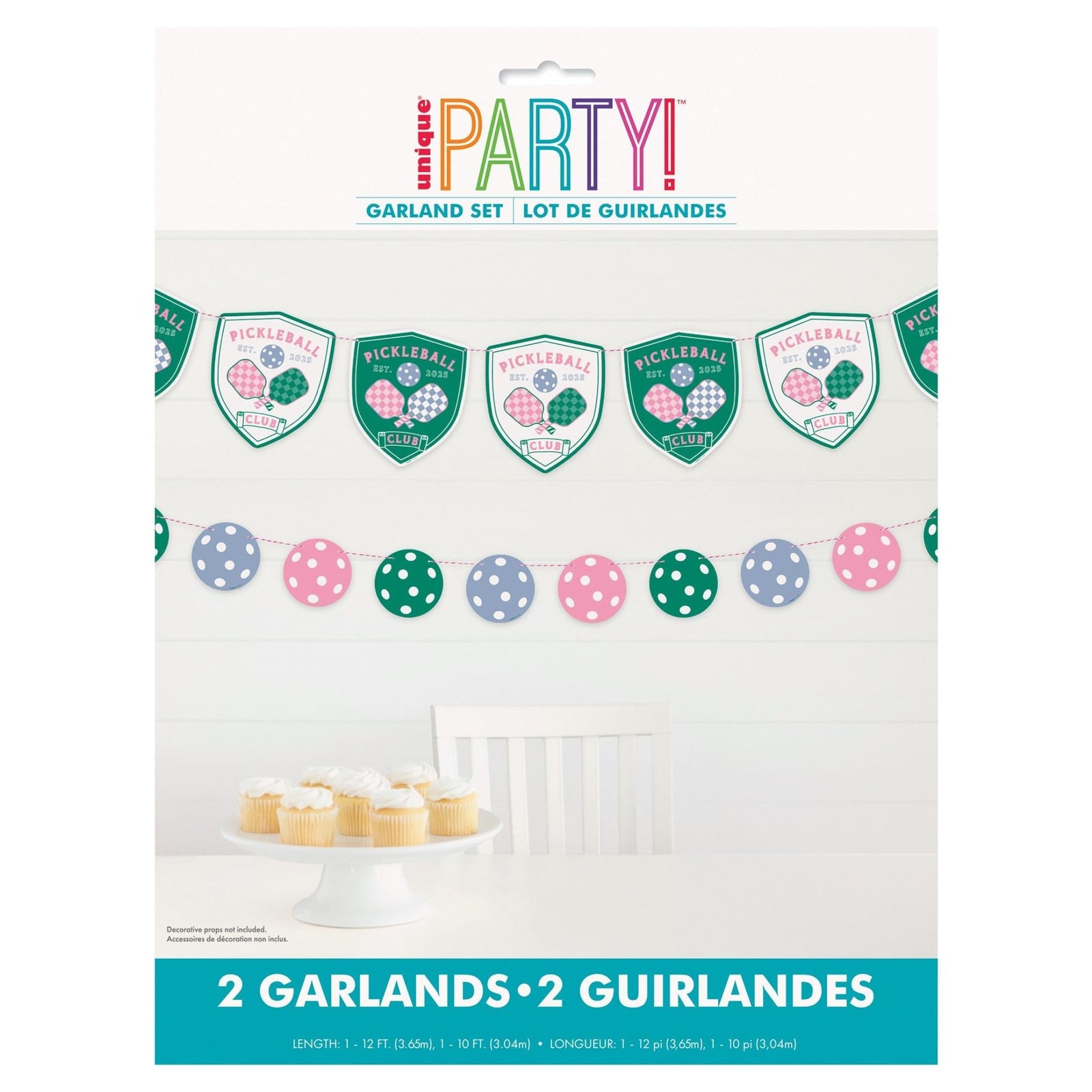 Pink Pickleball Party Banner 2pc - Stesha Party